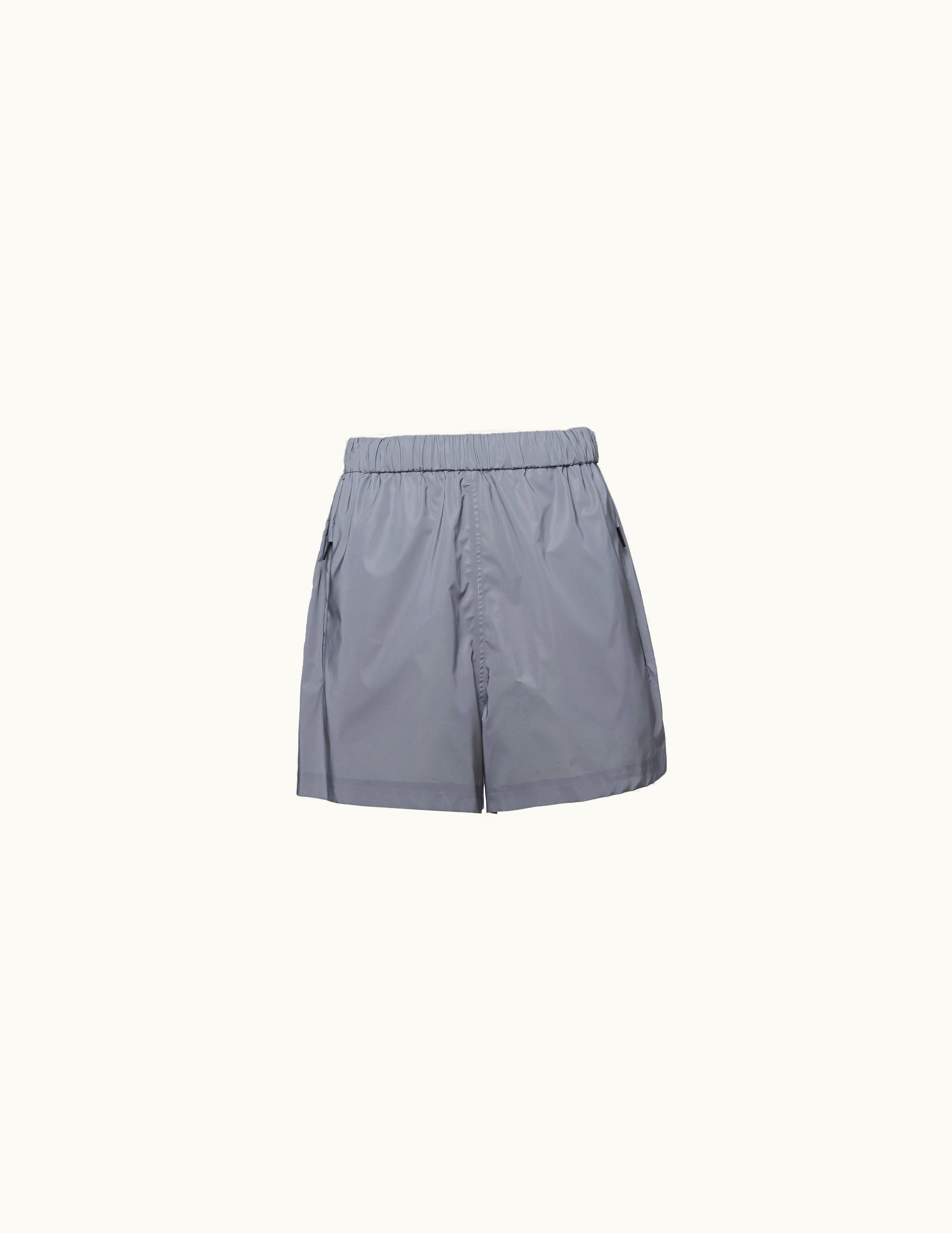 Prada Prada Silver Reflex Fabric Shorts