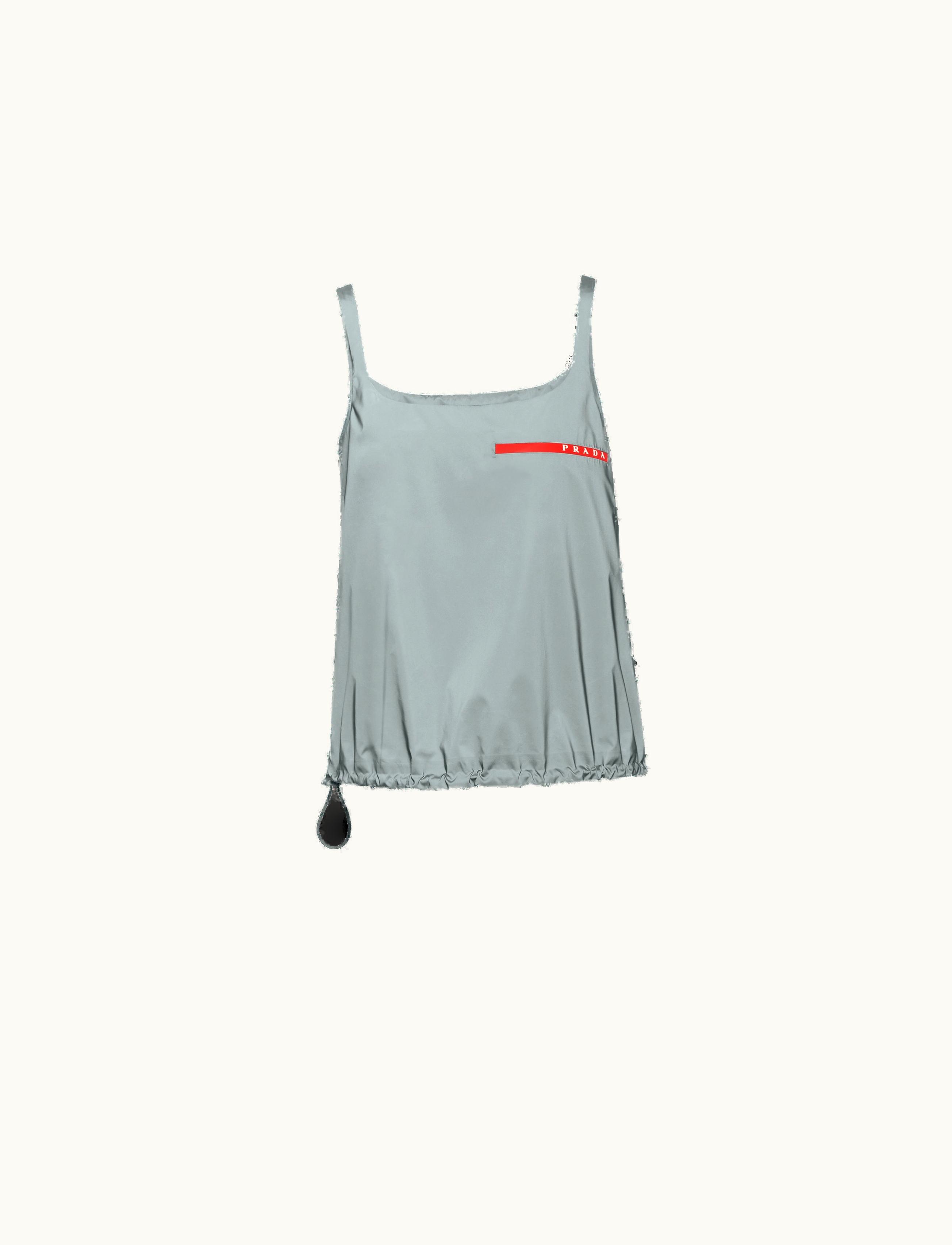 Prada Prada Silver Reflective Fabric Top