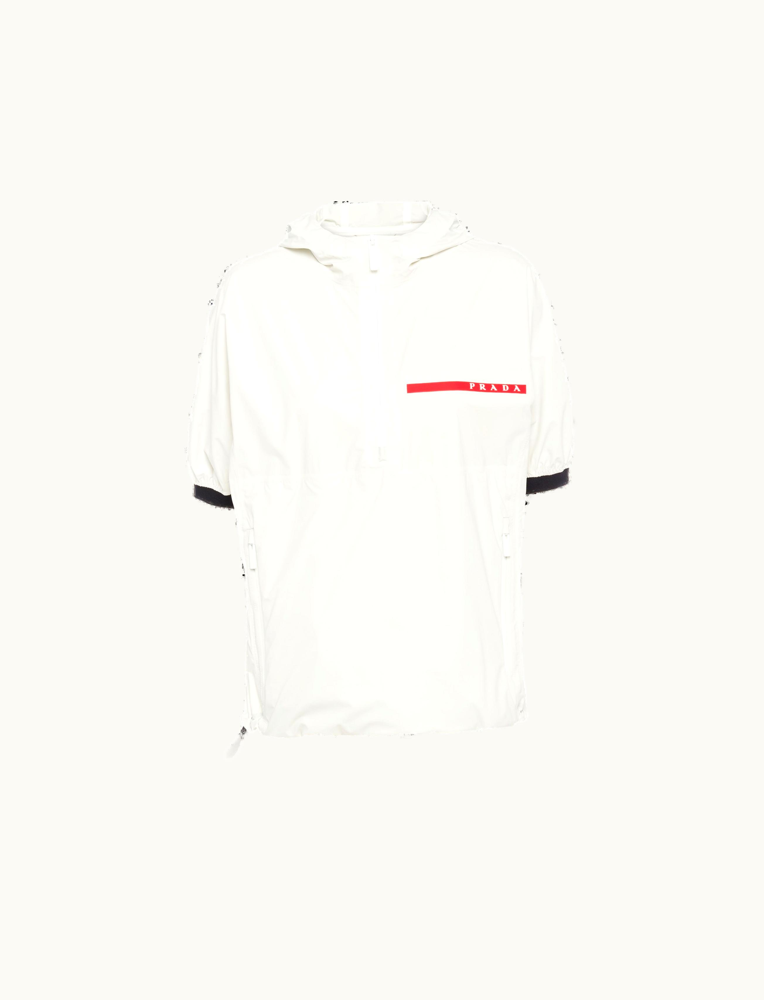 Prada Prada Chalk White Light Re-nylon Short-sleeved Jacket