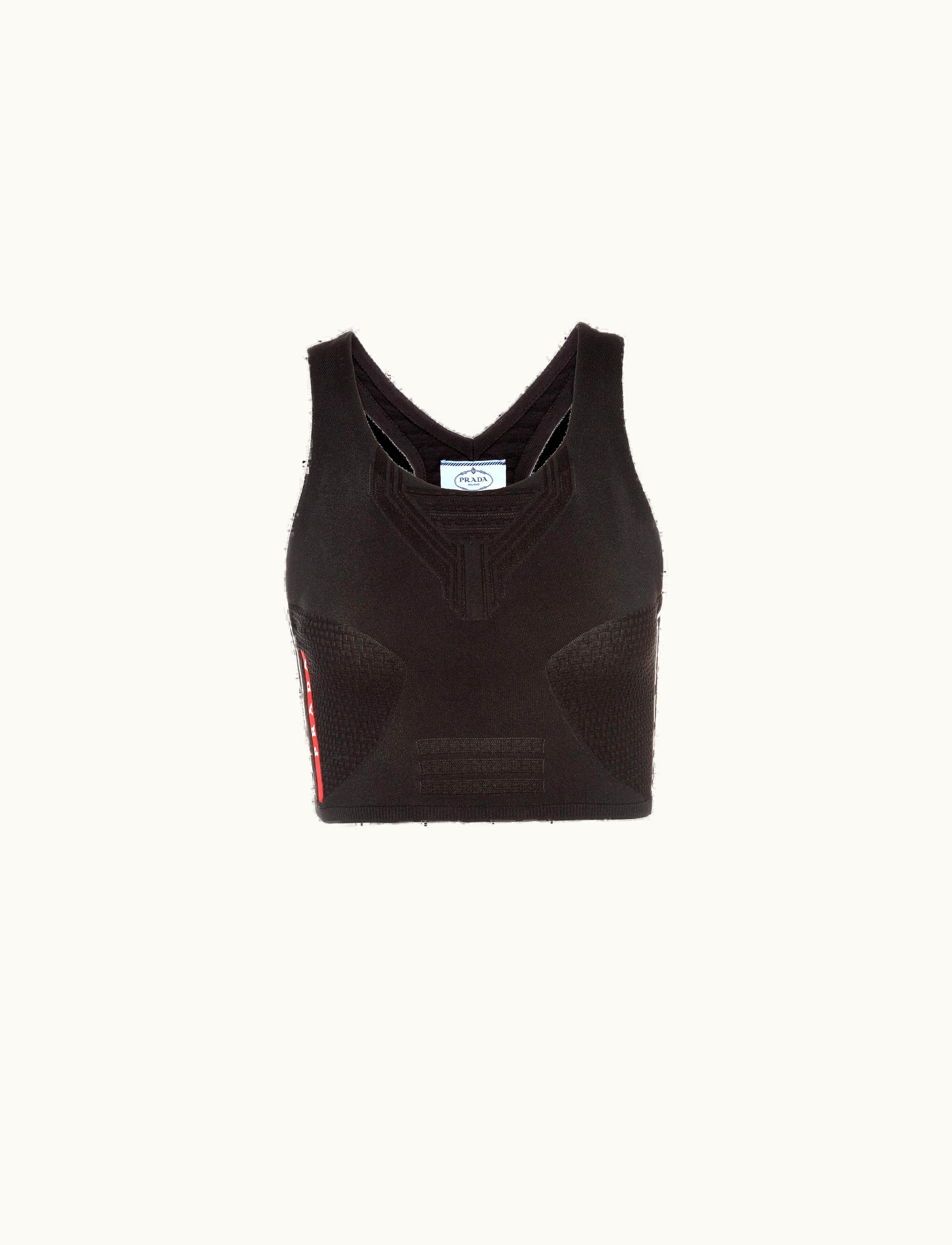 Prada Prada Black / White Soft Rec Polyester Tank Top