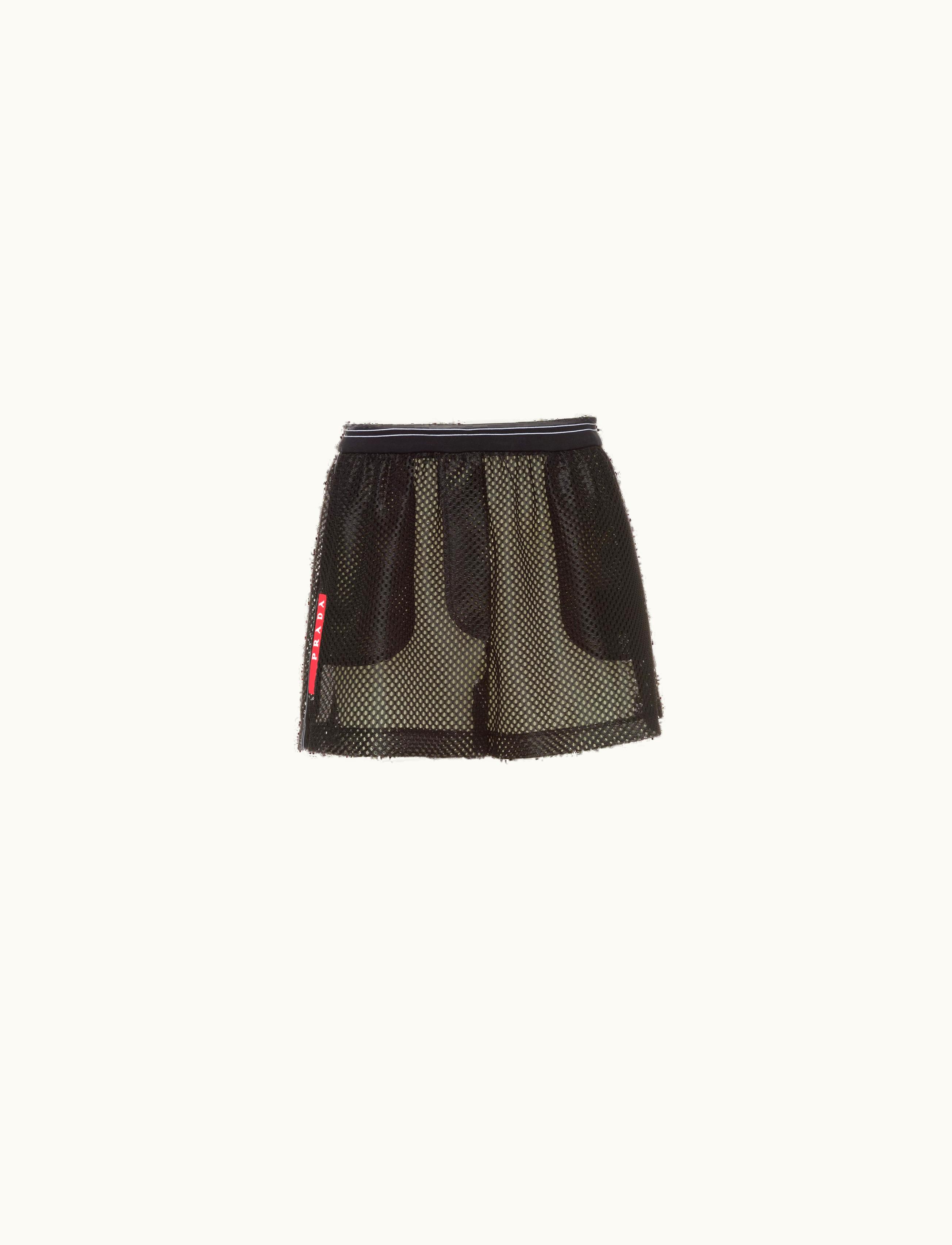 Prada Prada Black Mesh Shorts