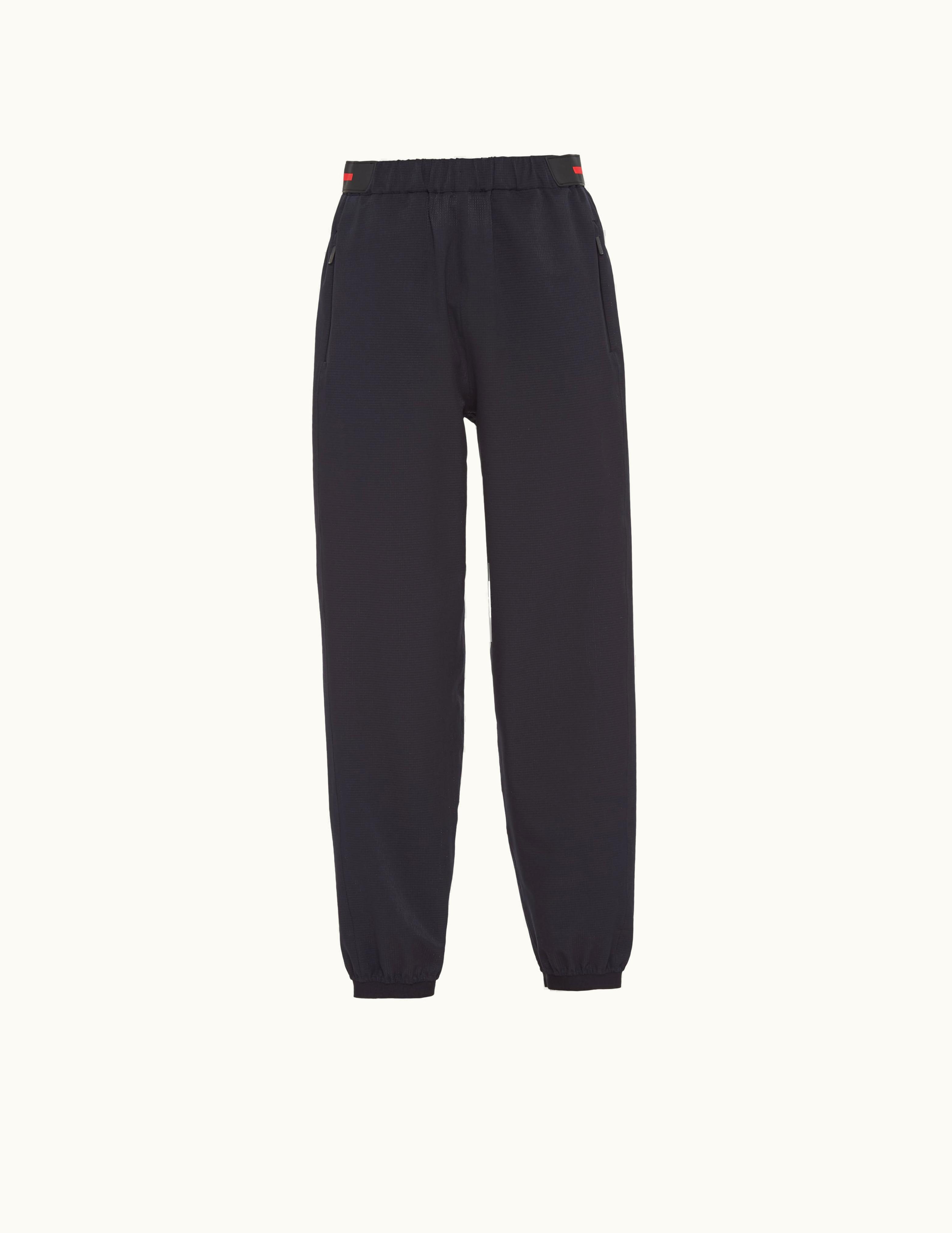 Prada Prada Black Light Bi-stretch Wide-leg Pants