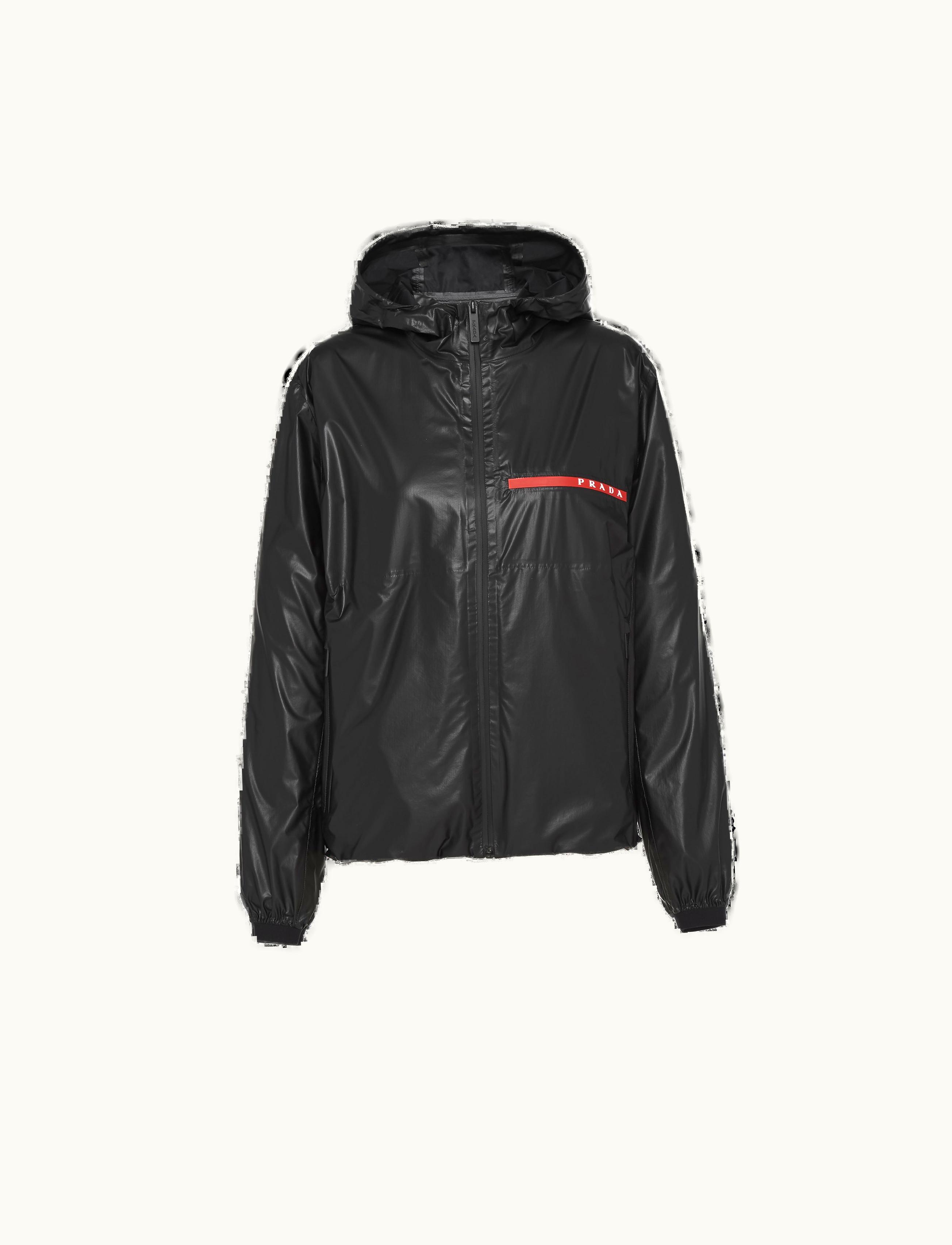 Prada Prada LR-LX004-MK2 Linea Rossa Nylon Hooded Jacket Black