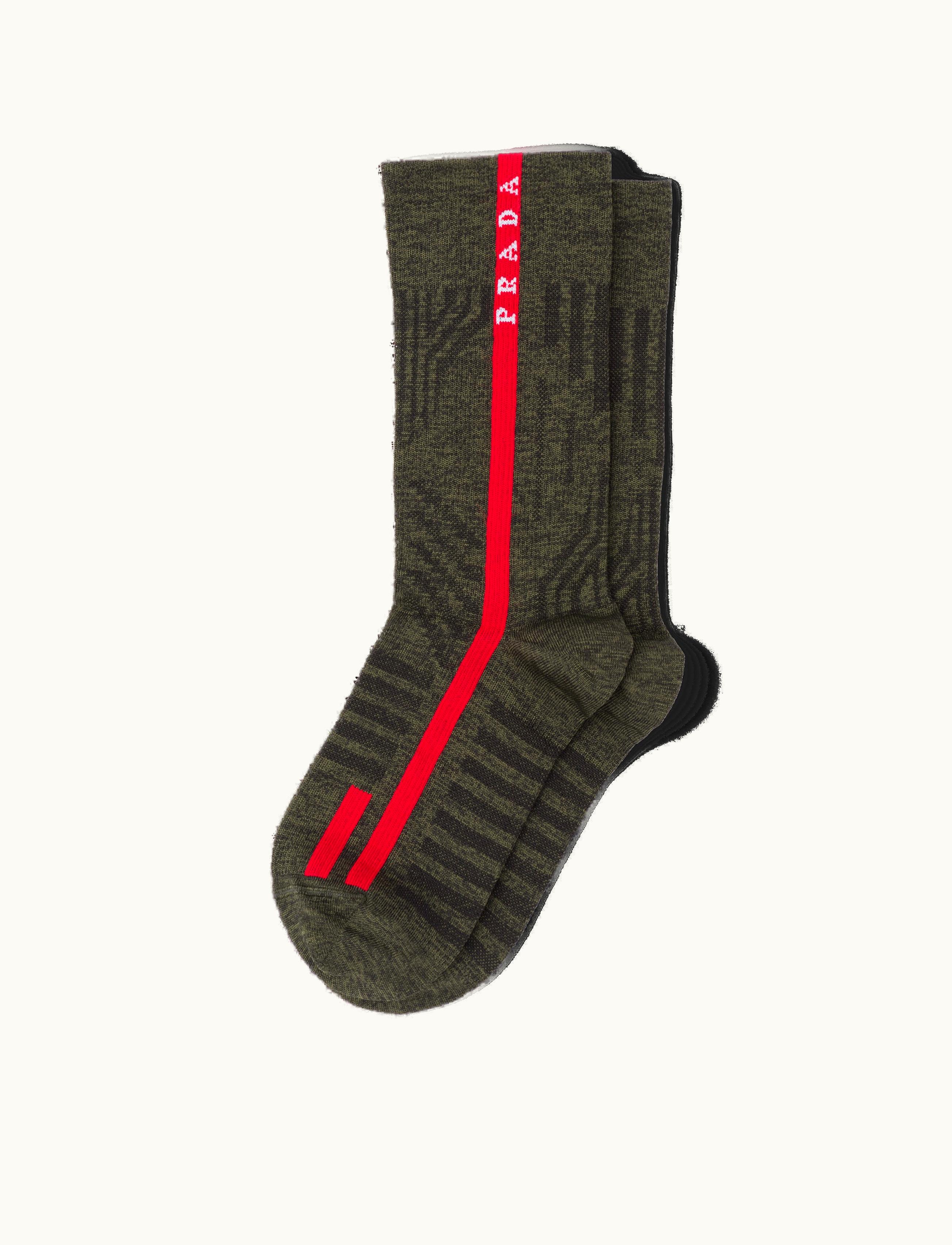 Prada Prada Military Melange Polyester Socks