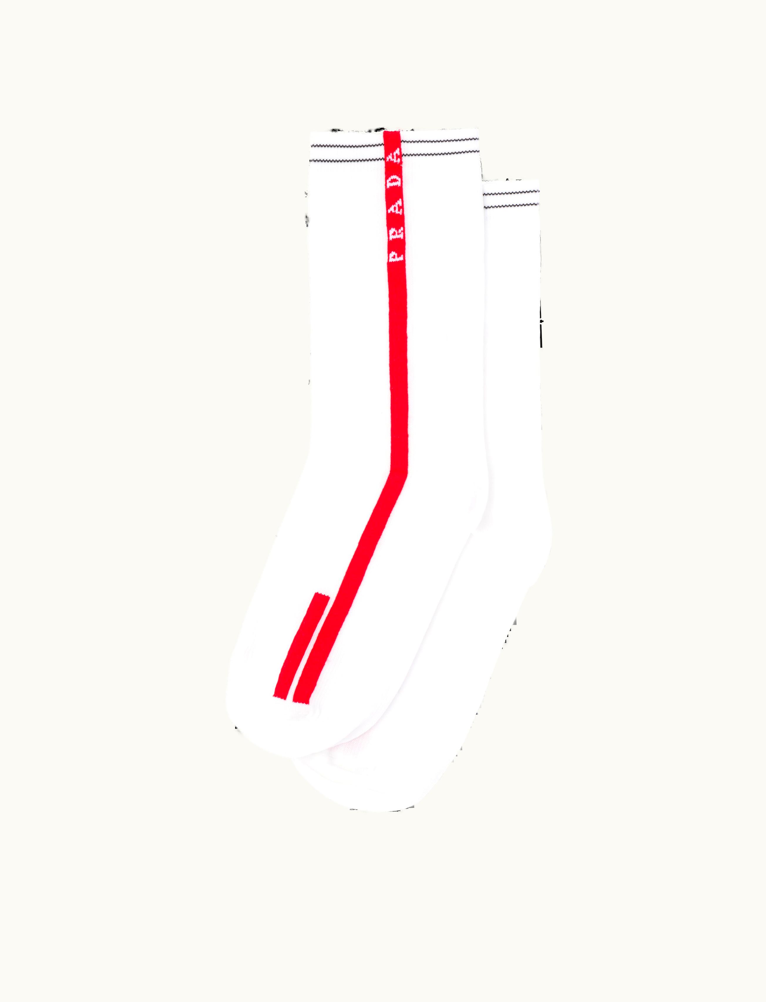 Prada Prada Seamless Lettering Logo Polyester Socks White