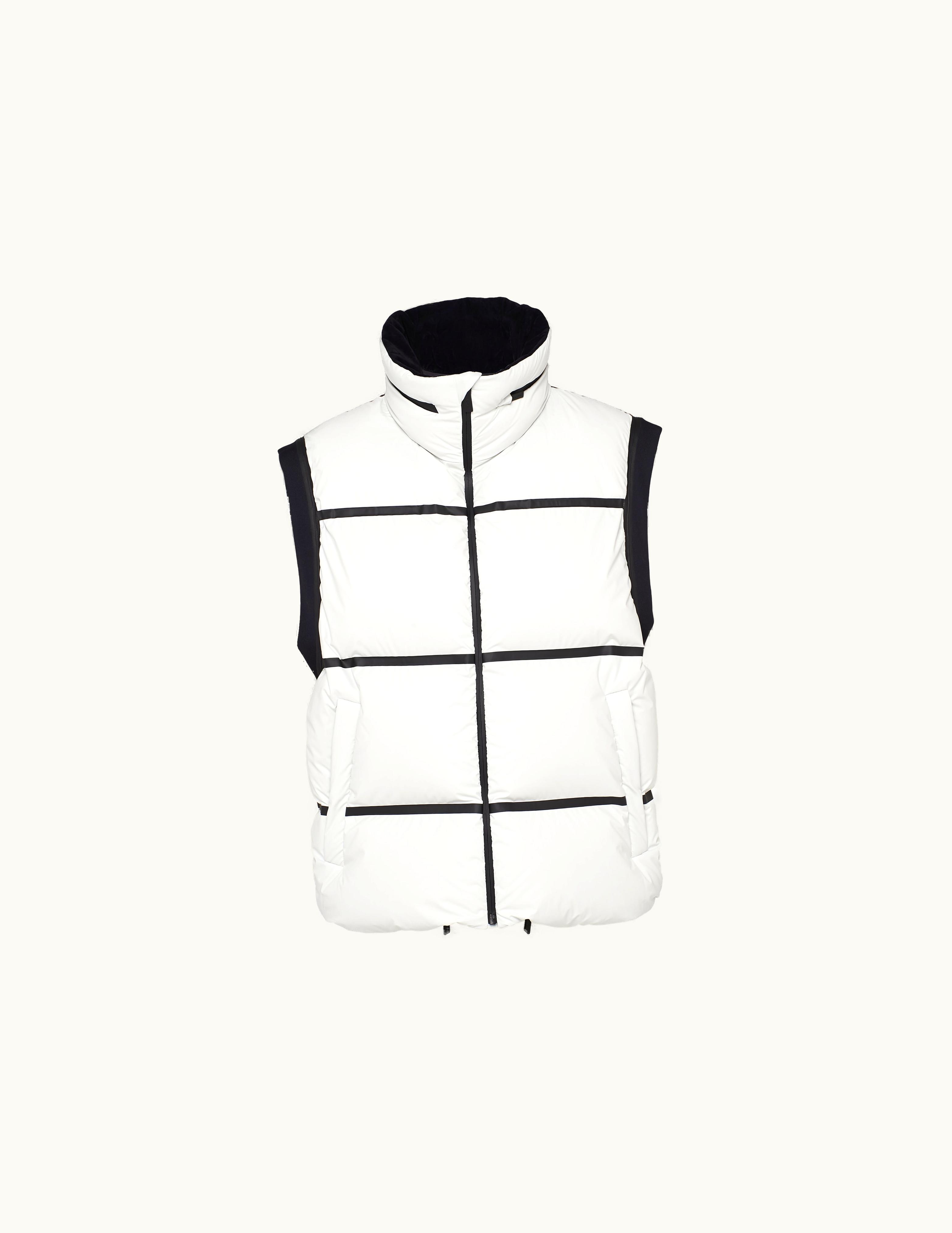 Prada Prada Chalk White Light Technical Fabric Down Vest