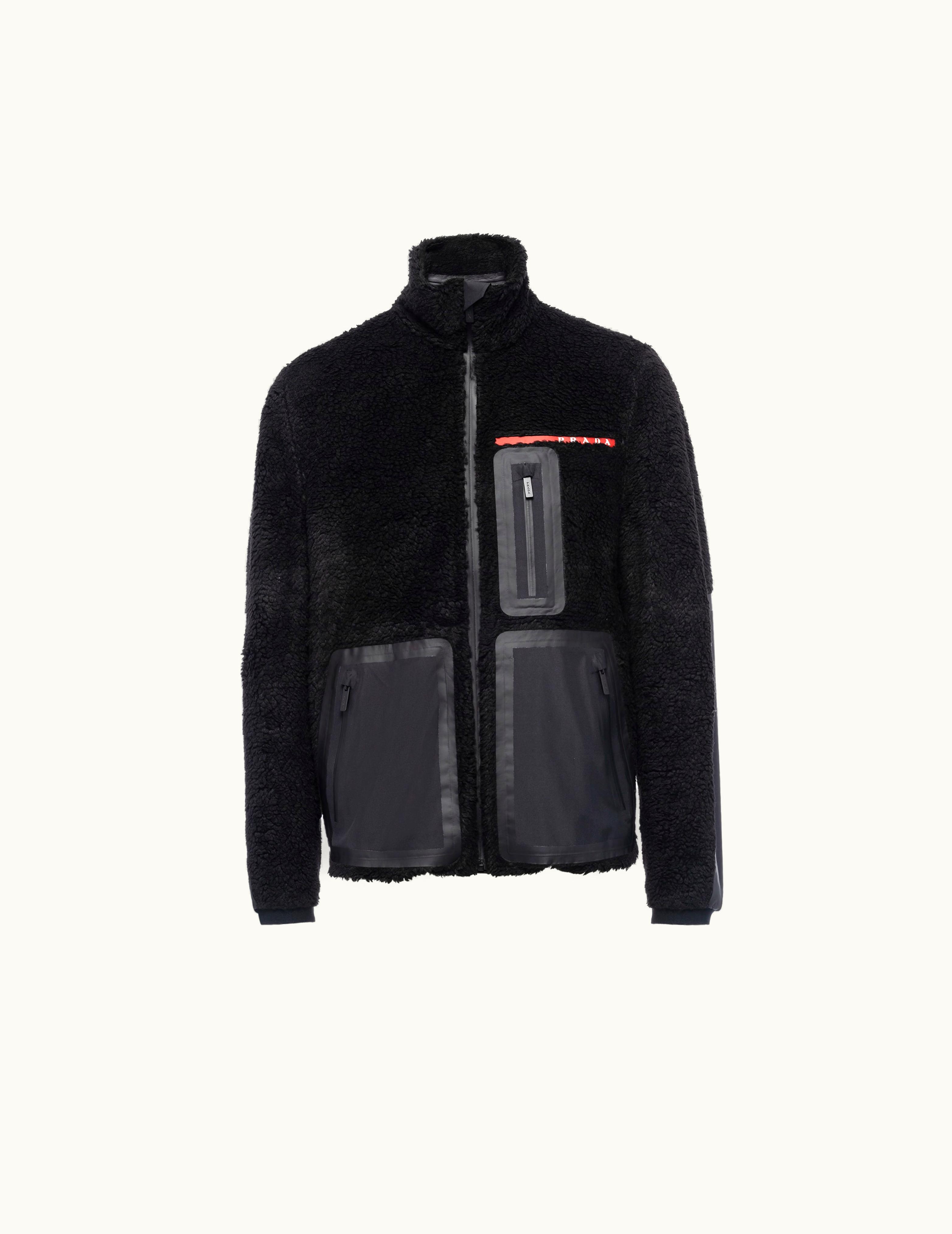 Prada Prada Black Recycled Fleece Technical Jacket