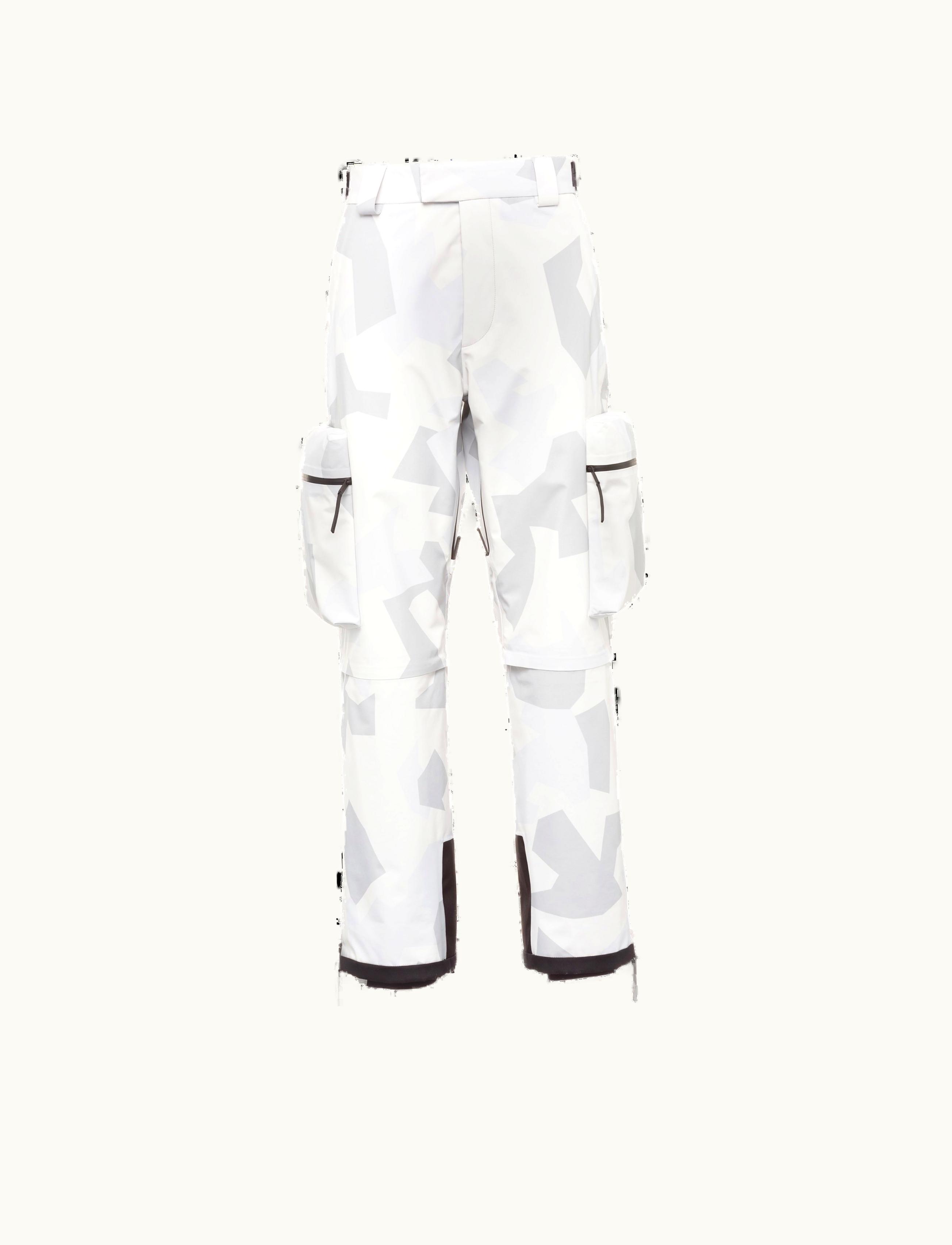 Prada Prada Marble Gray Printed Technical Fabric Snowboard Pants