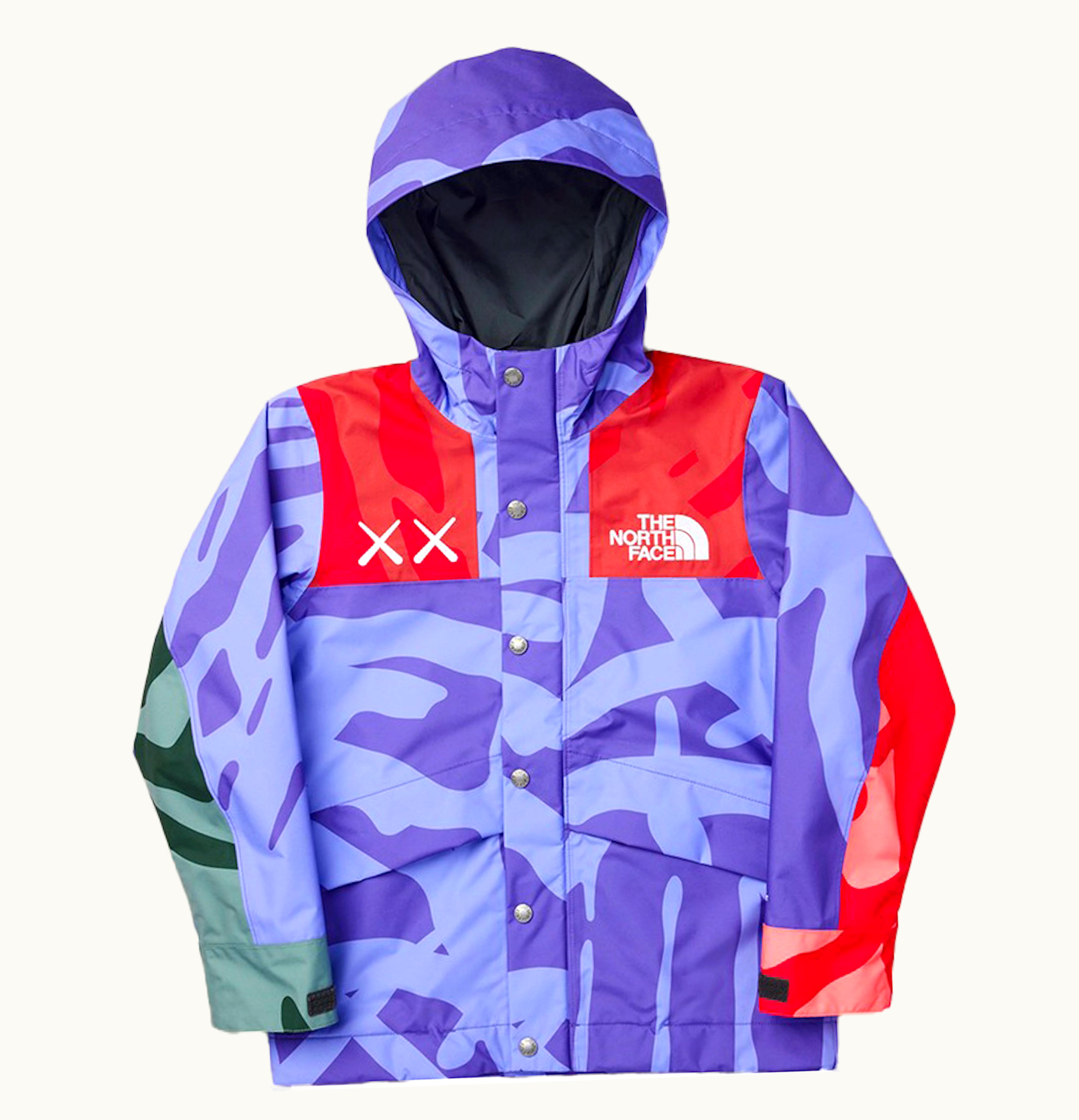 KAWS KAWS x The North Face Youth Mountain Parka Jacket Purple Red