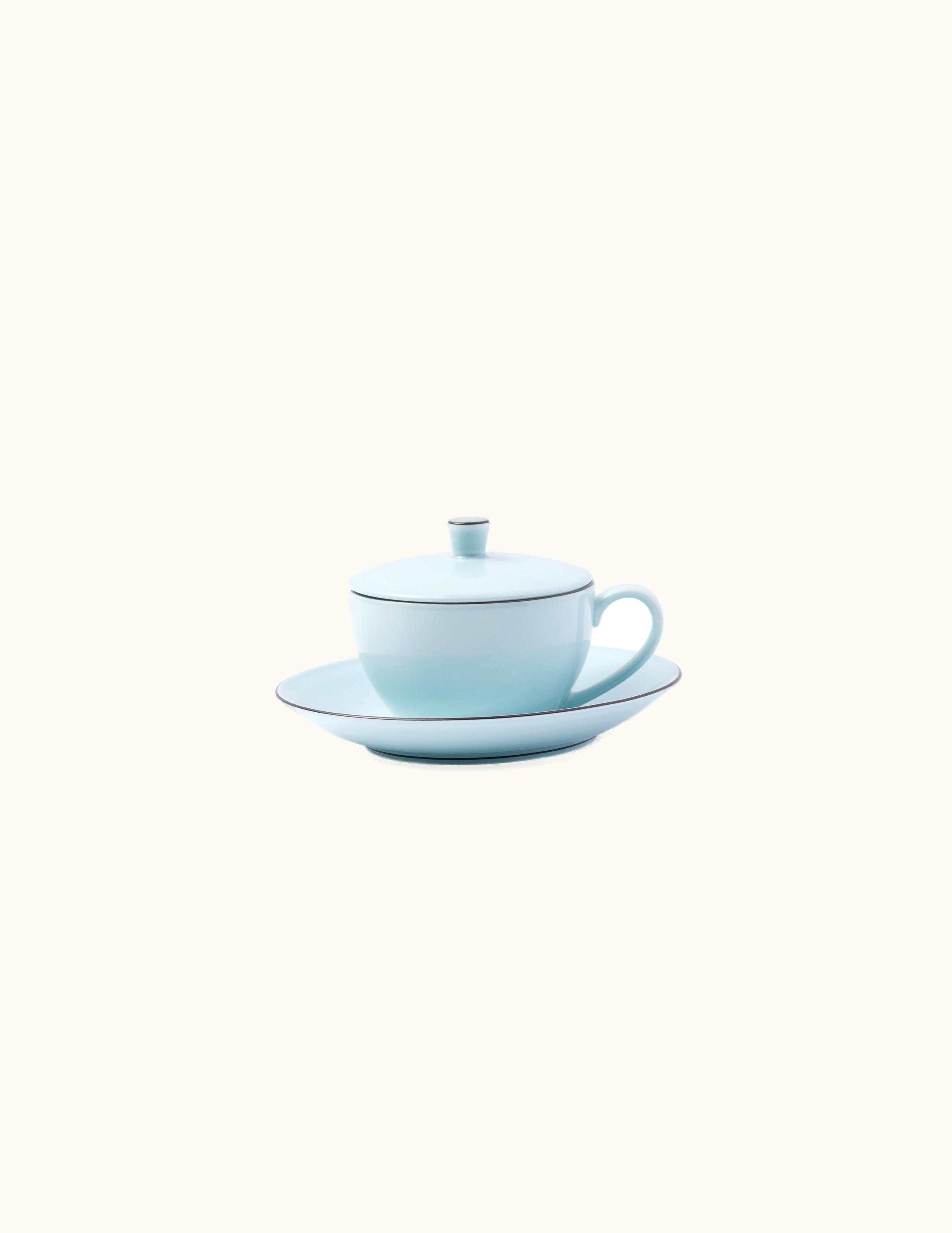 Prada Prada Celadon Light Blue Porcelain Cappuccino Cup - Celadon