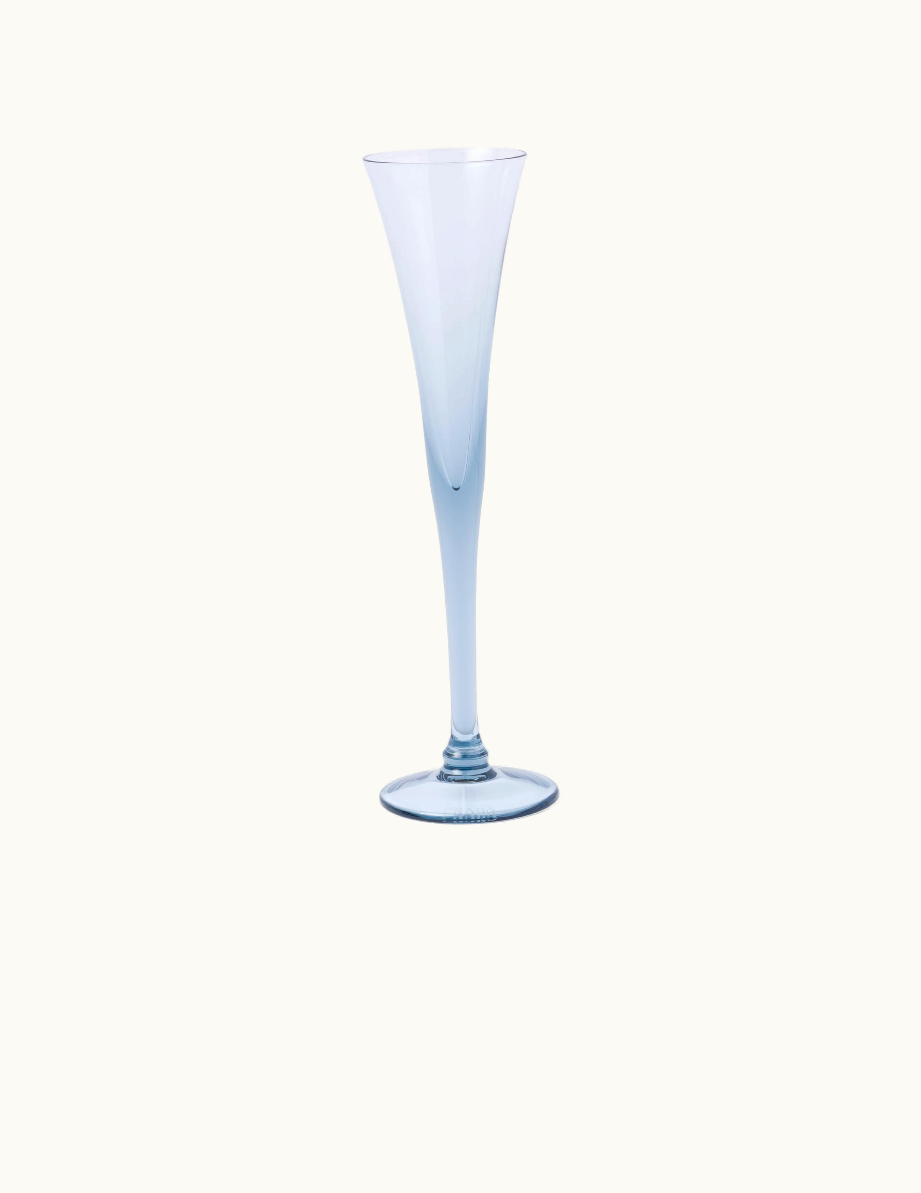 Prada Prada Sea Blue Set Of Two Crystal Flutes - New York