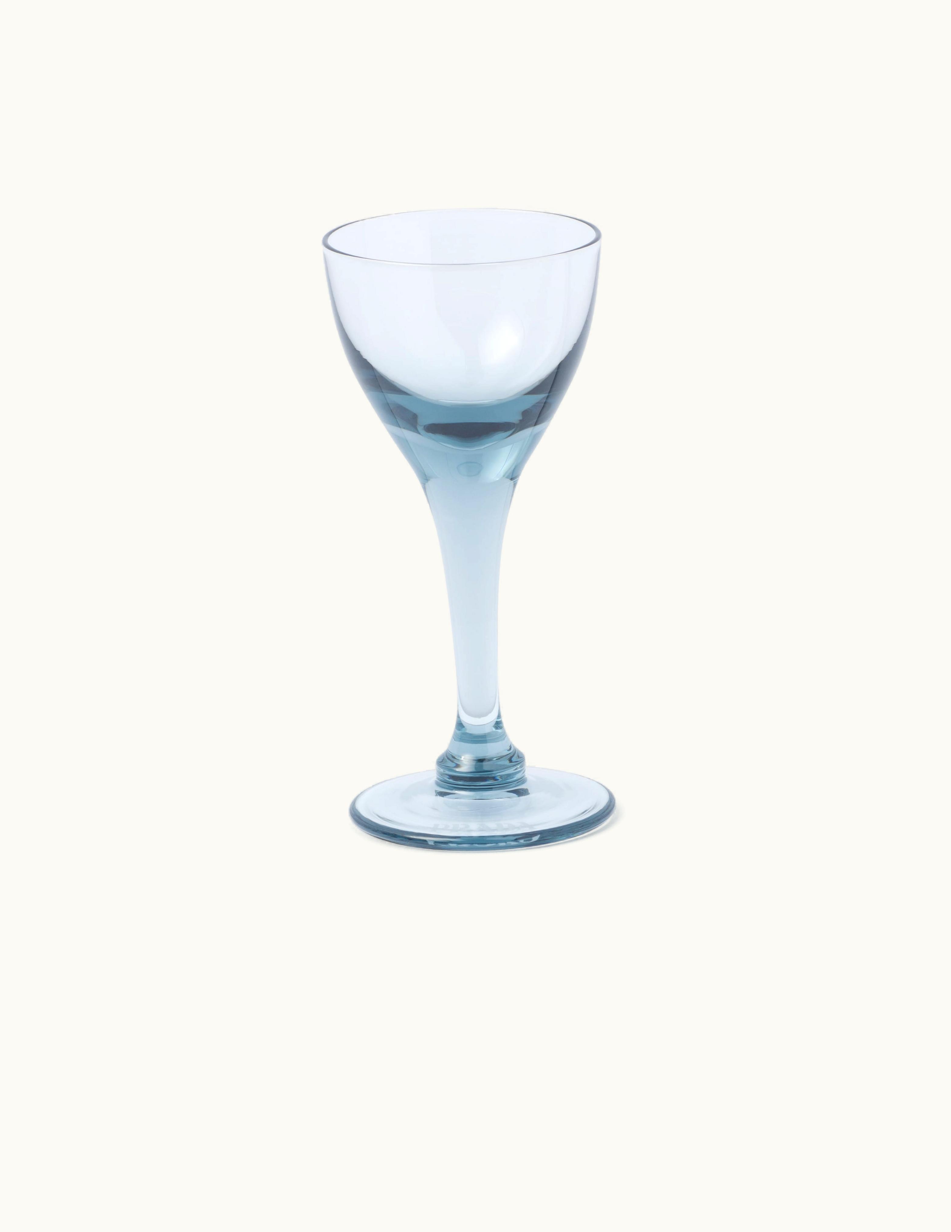 Prada Prada Sea Blue Set Of Two Crystal Liqueur Glasses - New York