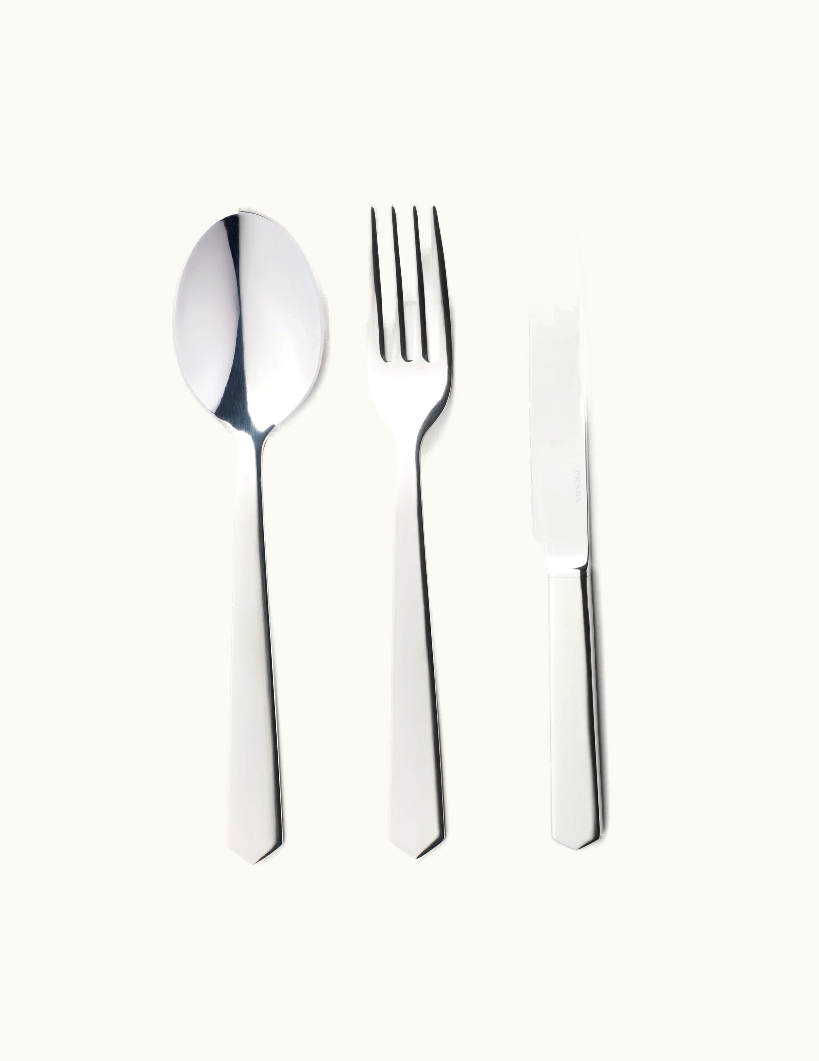 Prada Prada Steel Gray Stainless Steel Flatware Set