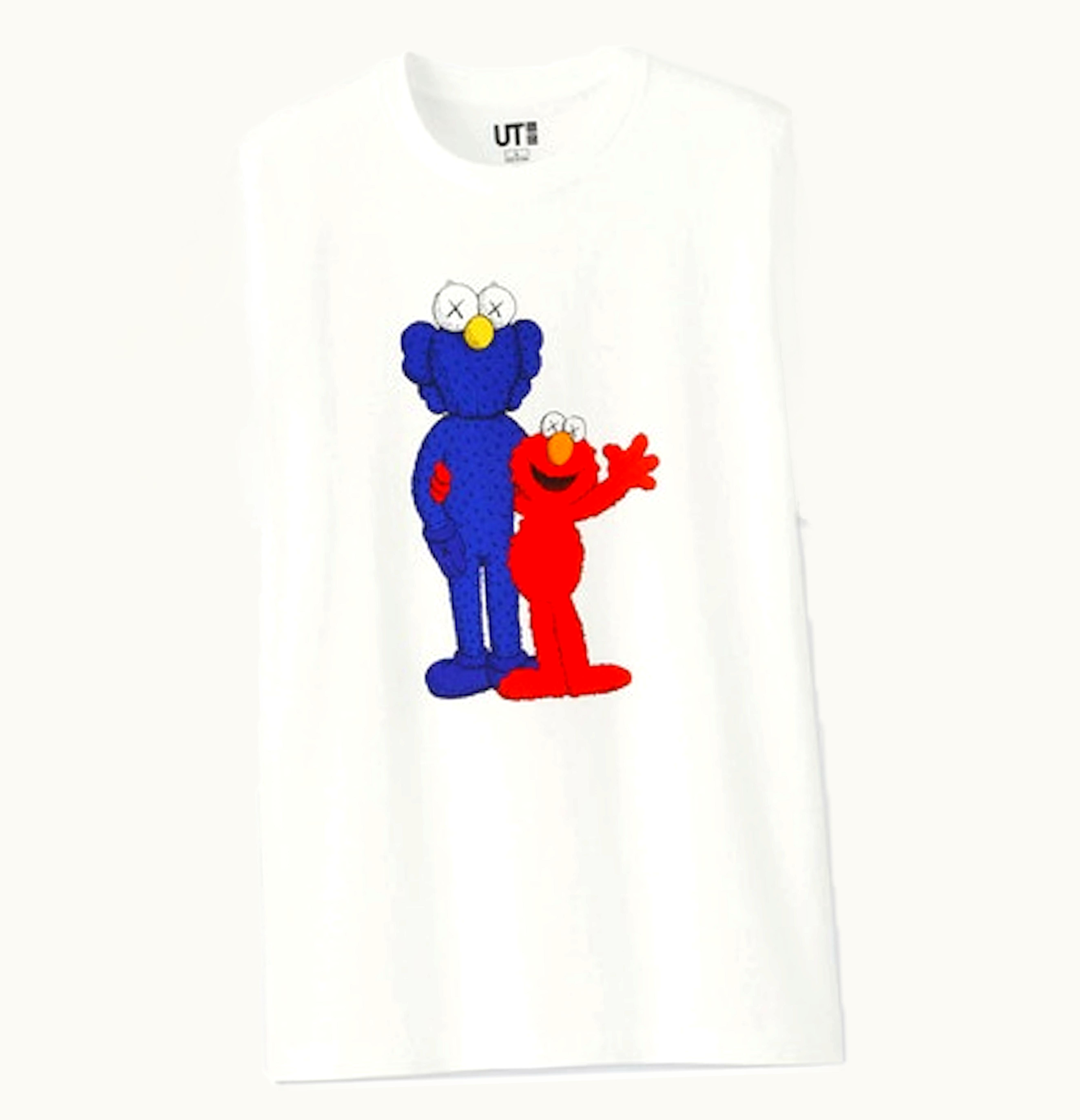 KAWS KAWS x Uniqlo x Sesame Street BFF Elmo Tee Japanese Sizing White