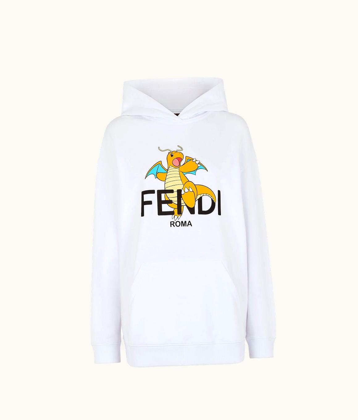 Fendi Fendi Fragment Pokémon Year of the Dragon Hooded Sweatshirt White