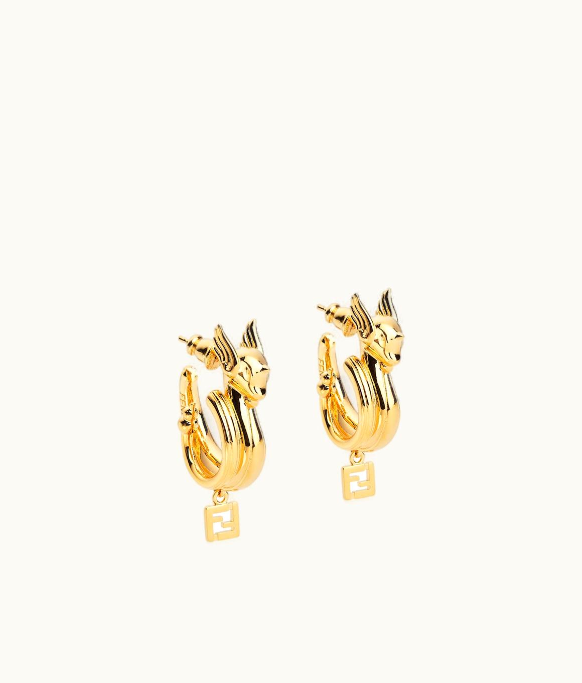 Fendi FENDI Dragonair Gold-Finish Metal Earrings