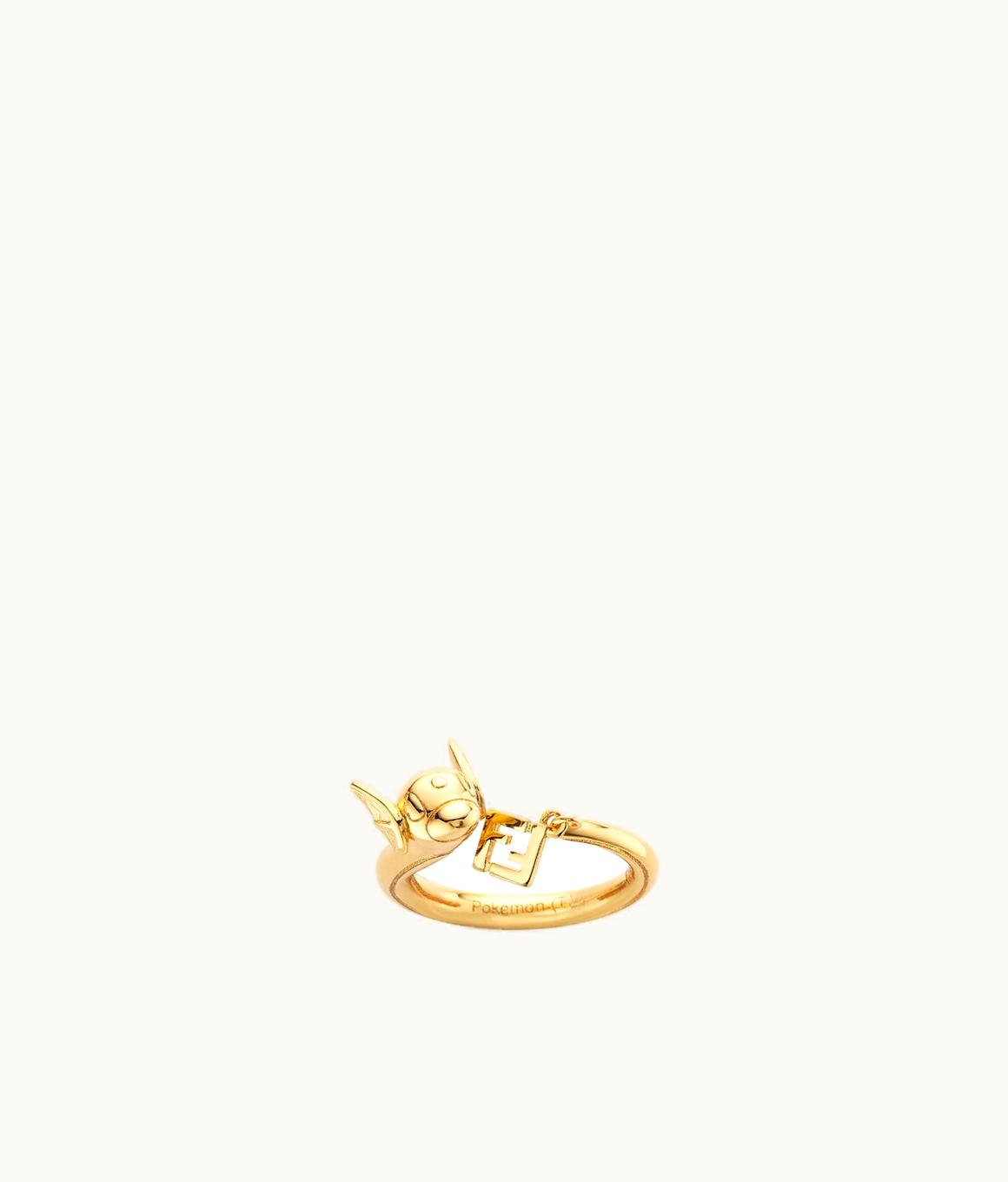 Fendi Ring - Fendi X FRGMT X Pokémon Gold-Color Metal Ring