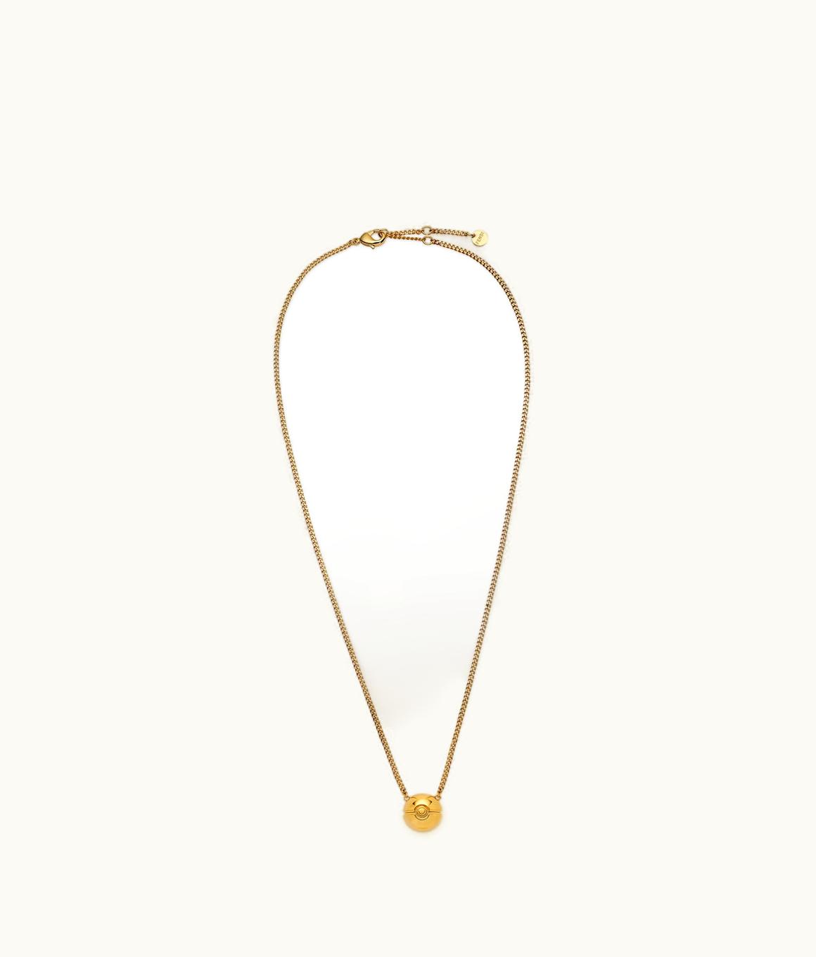 Fendi Necklace - Fendi X FRGMT X Pokémon Gold-Color Metal Necklace