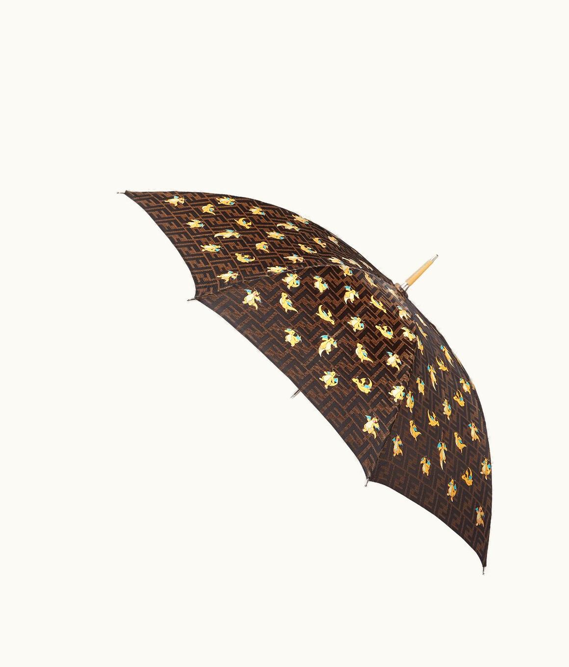 Fendi Umbrella - Fendi X FRGMT X Pokémon Brown Tech Fabric Umbrella