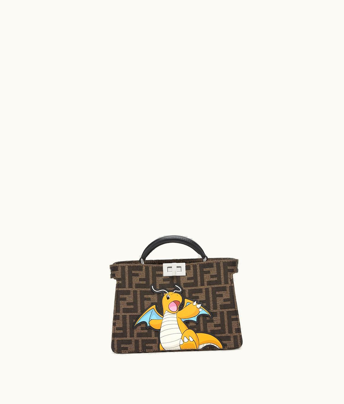 Fendi Peekaboo Iseeu X-Cross - Fendi X FRGMT X Pokémon Brown FF Fabric Bag