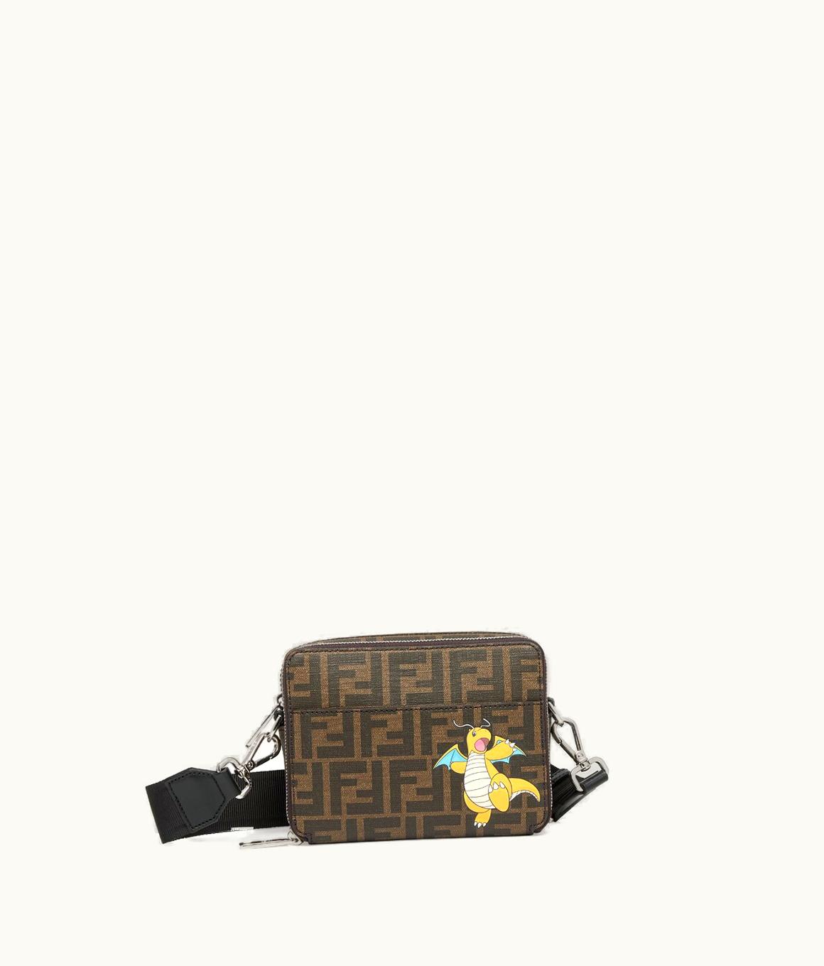 Fendi Organizer Camera Case - Fendi X FRGMT X Pokémon Brown FF Fabric Bag
