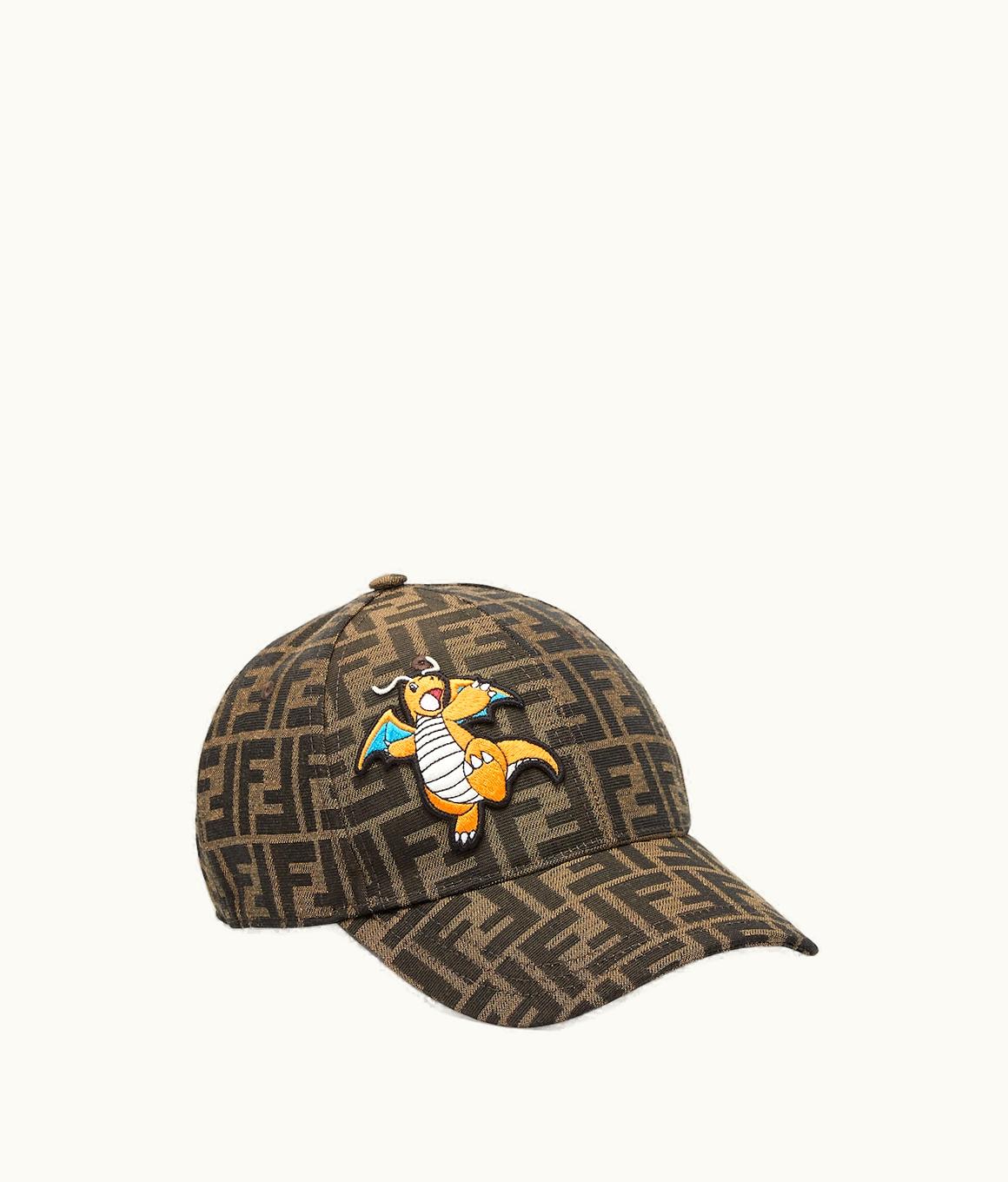 Fendi Hat - Fendi X FRGMT X Pokémon Brown FF Fabric Baseball Cap