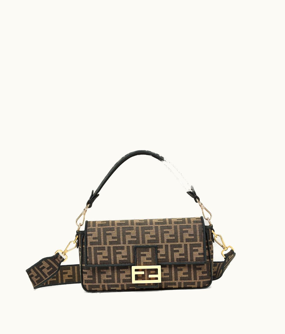 Fendi Fendi Baguette - Jacquard FF Fabric Bag