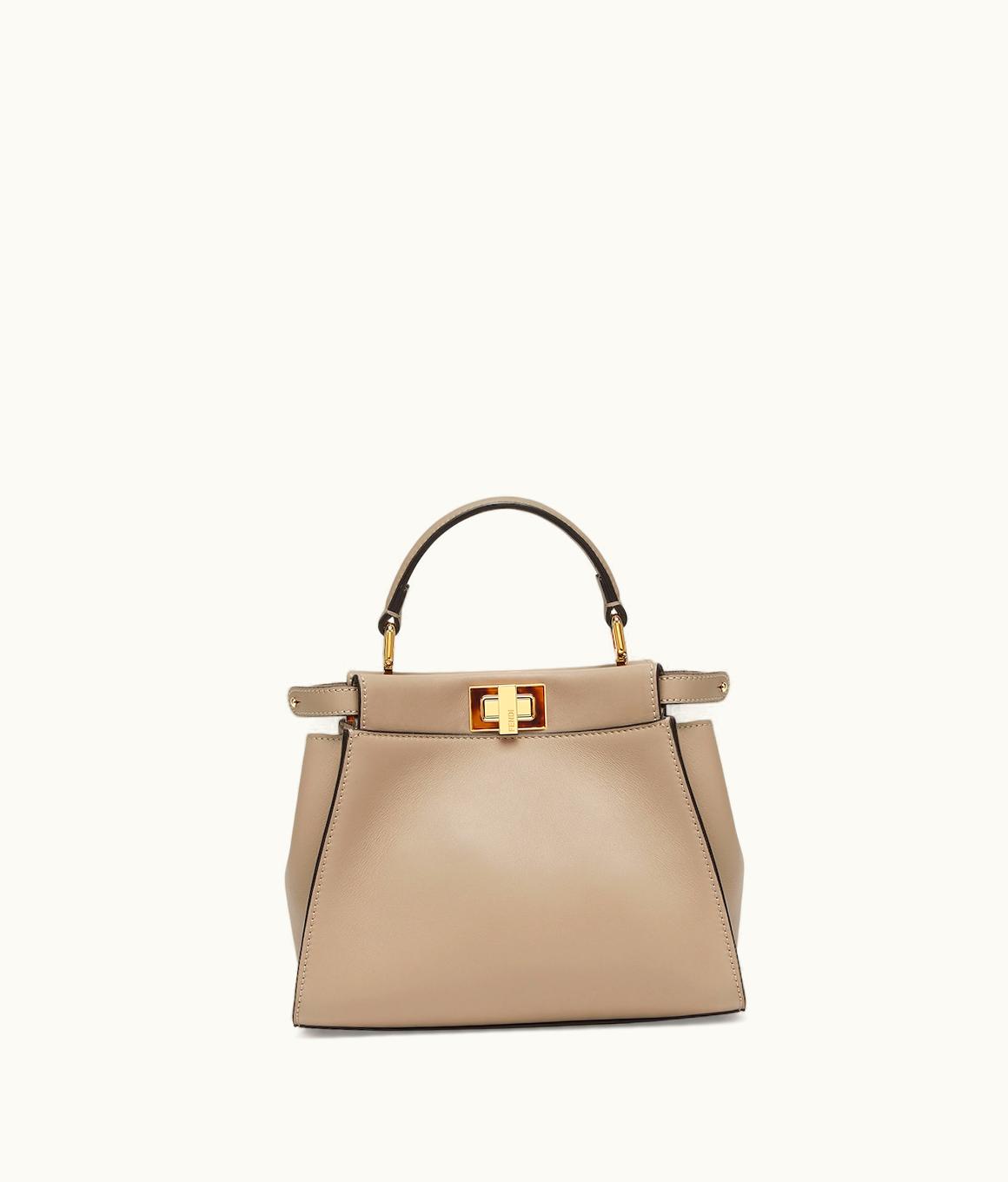 Fendi Fendi Peekaboo Mini - Dove Gray Leather Bag