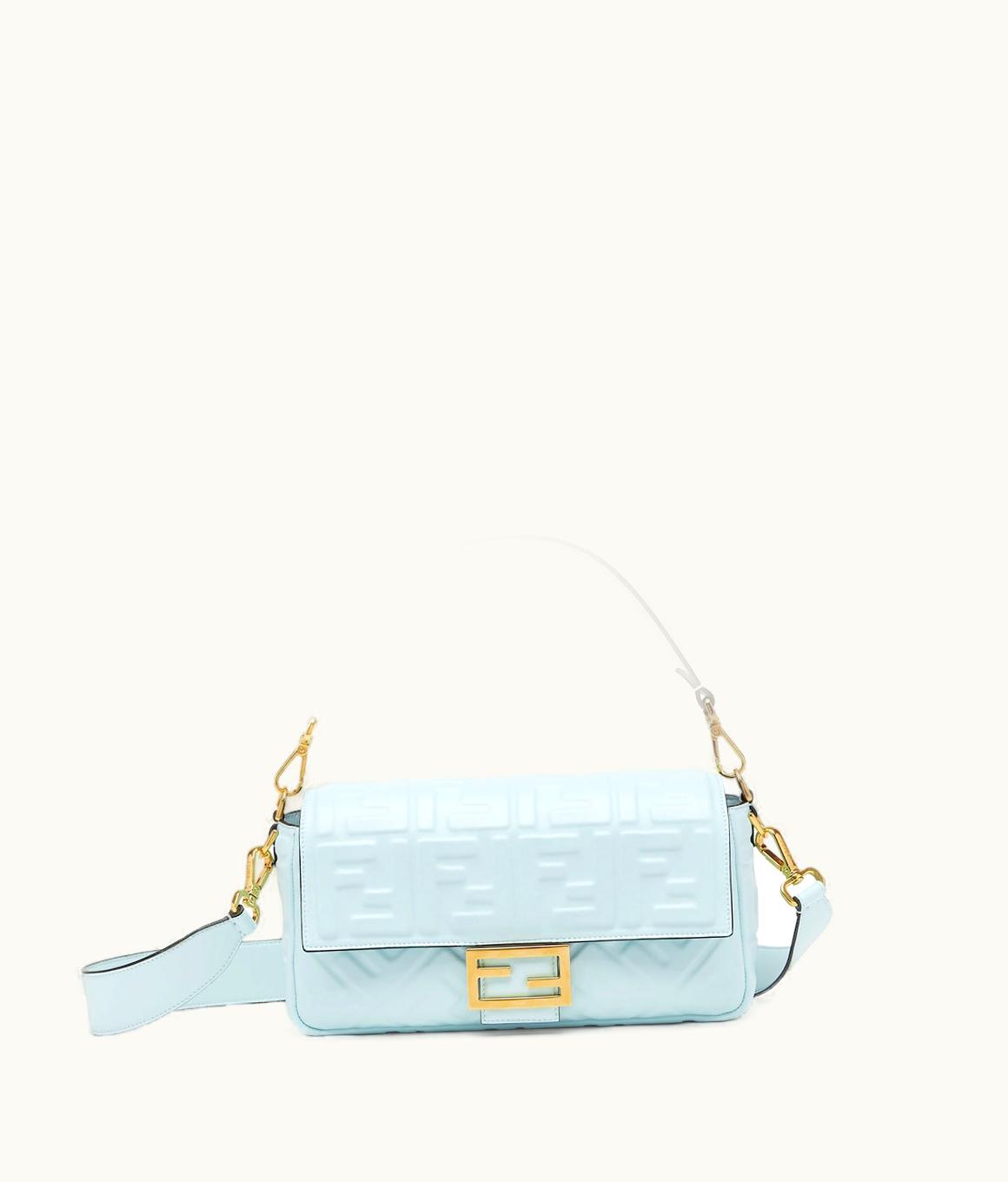 Fendi Fendi Baguette - Light Blue Nappa Leather Bag