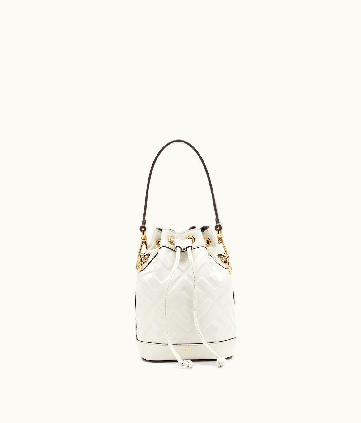 Fendi Fendi Mon Tresor - White Leather Mini-Bag With FF Motif