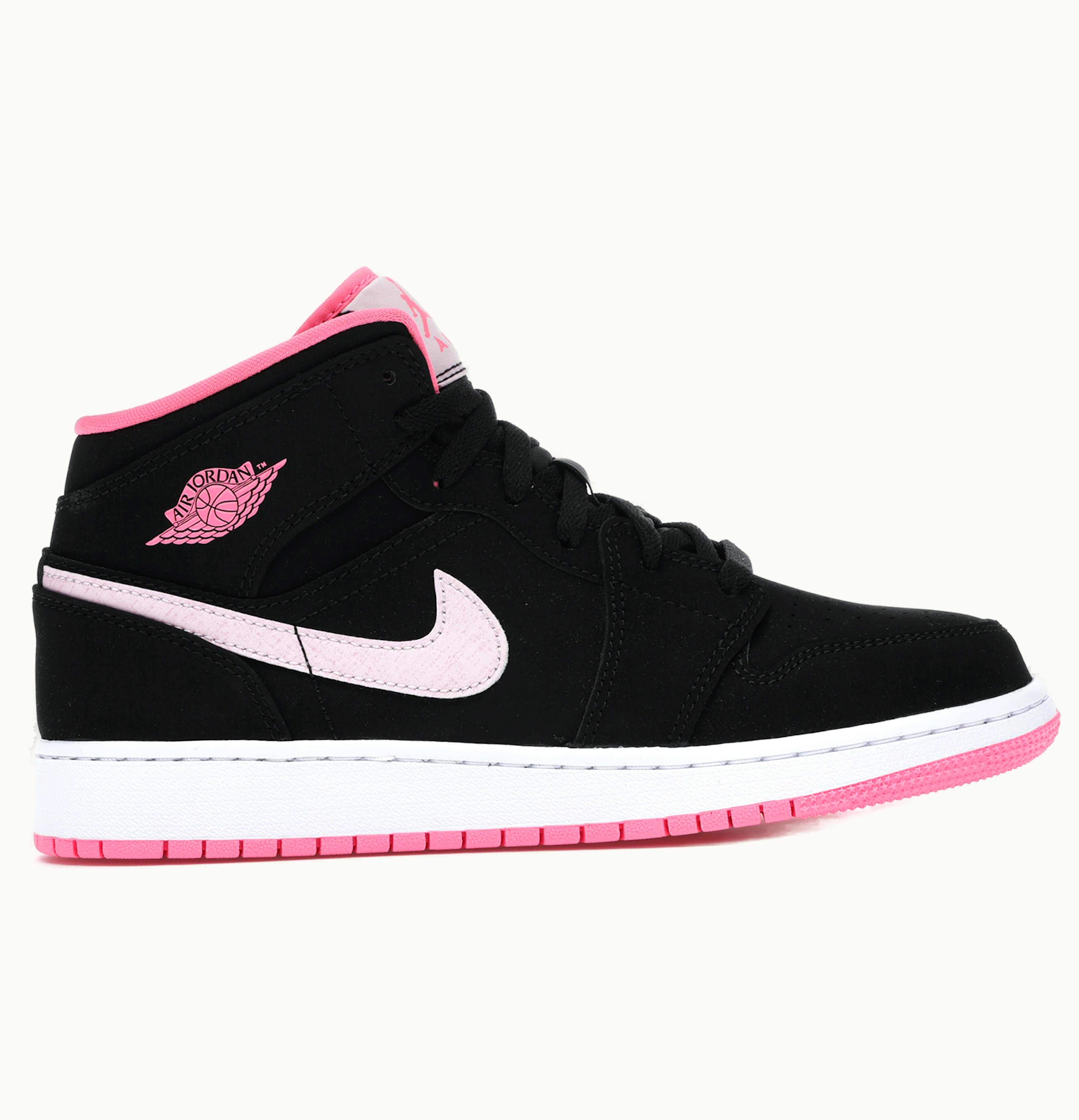 Jordan Air Jordan 1 Mid Black Digital Pink GS