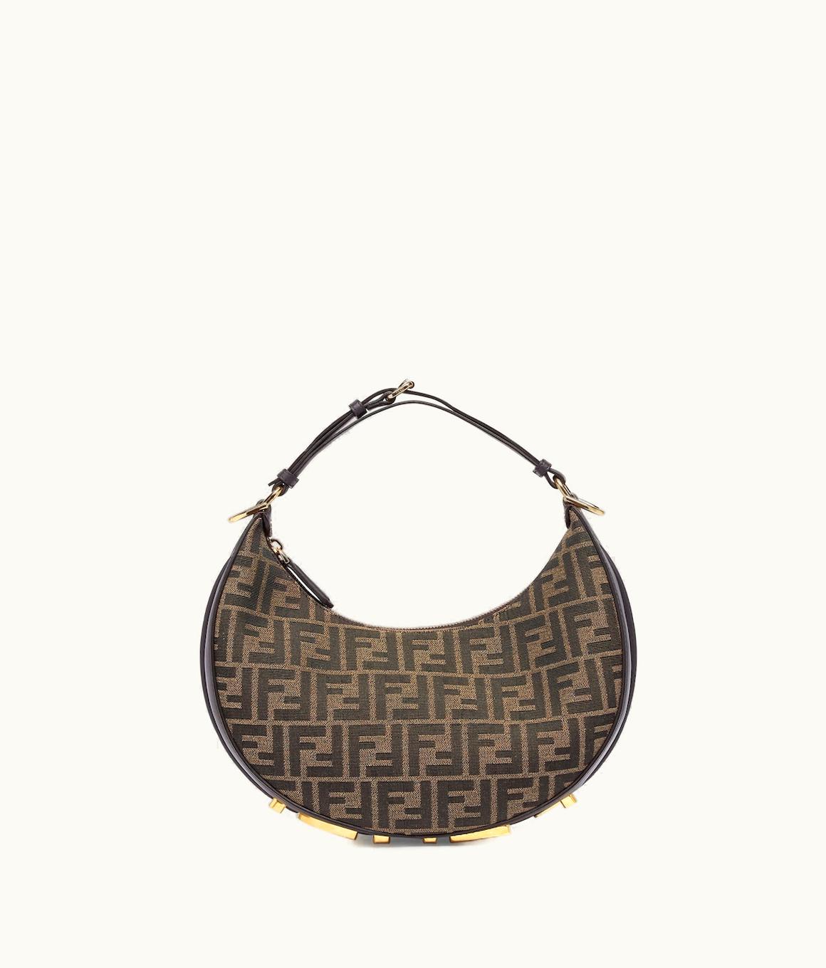 Fendi Fendigraphy Small - Brown FF Fabric Bag