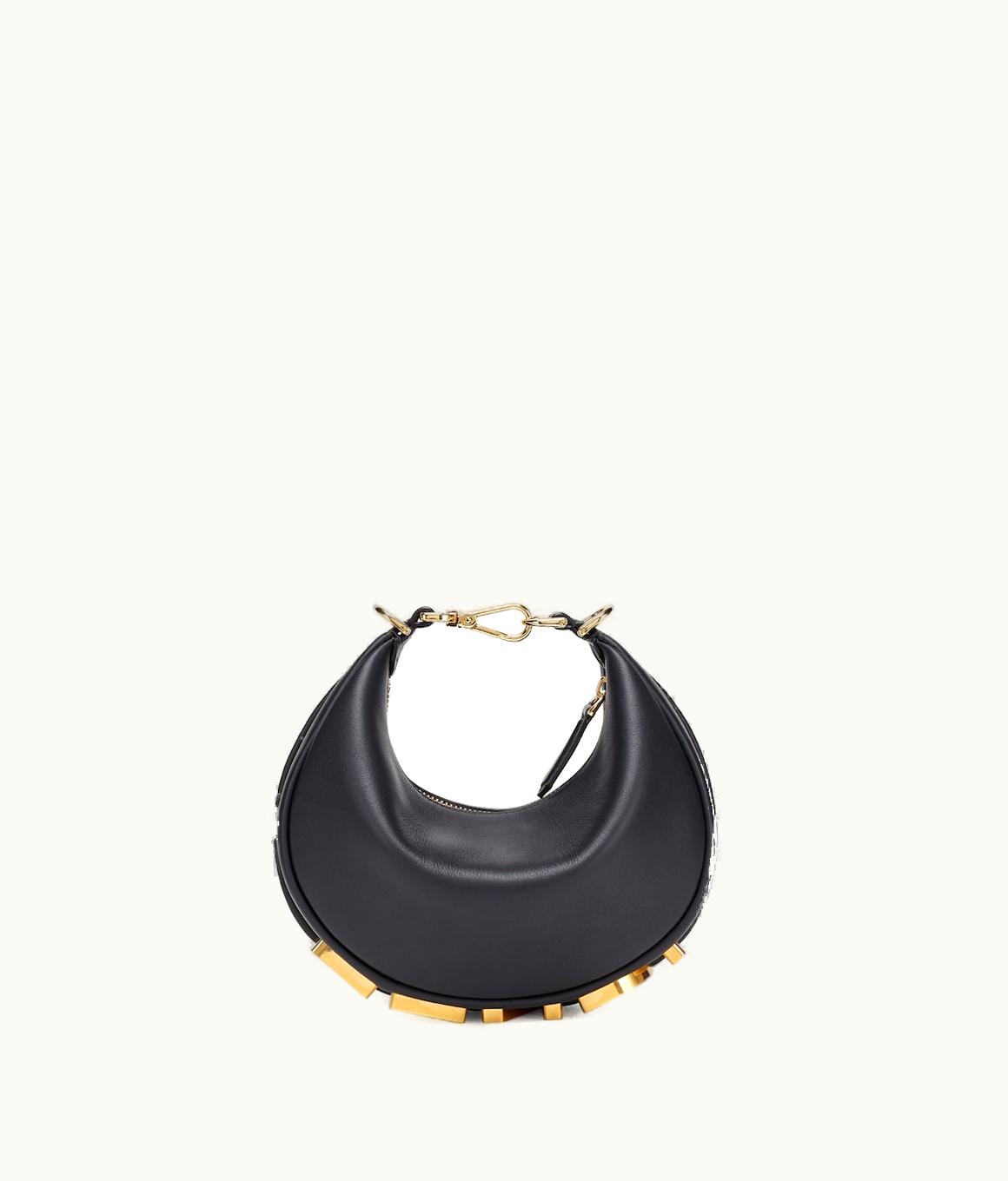 Fendi Fendigraphy Mini - Black Leather Mini-Bag