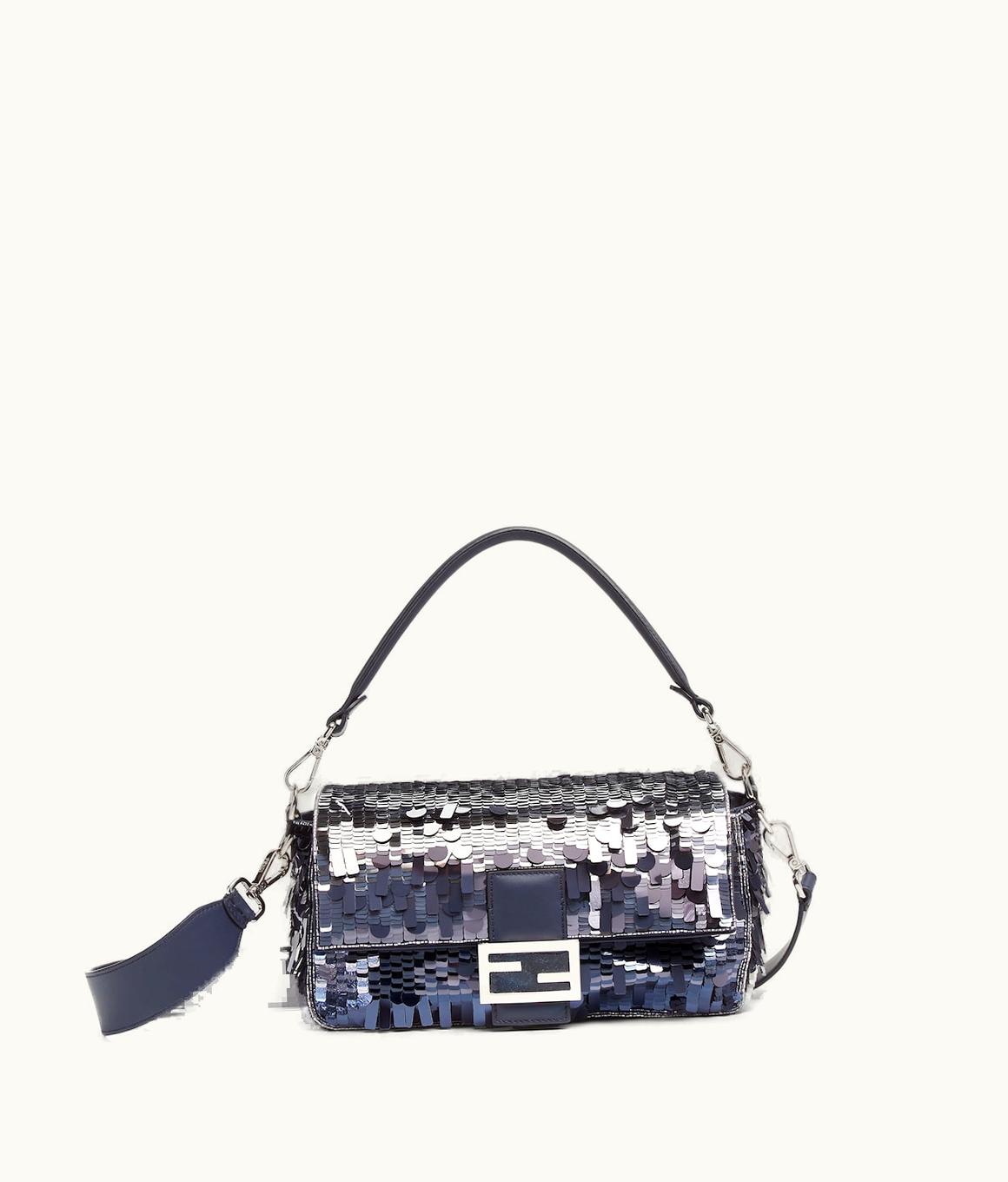 Fendi Fendi Baguette - Leather Bag With Gradient Blue Sequins