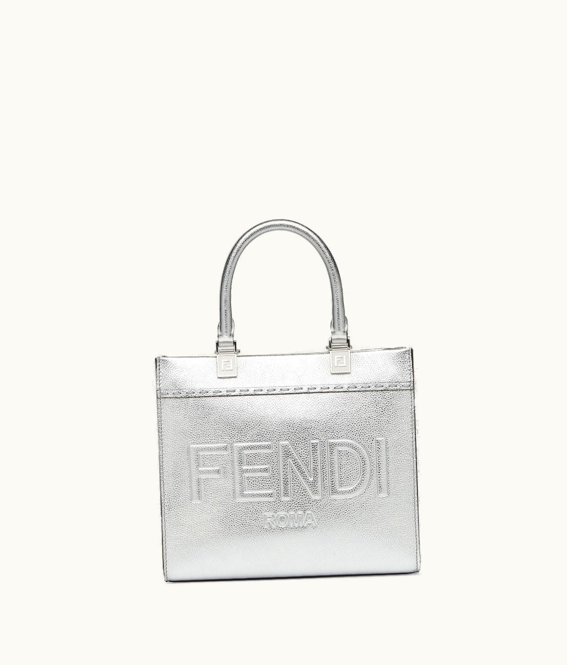Fendi Fendi Sunshine Small - Silver Leather Shopper