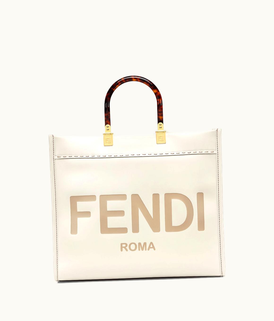 Fendi Fendi Sunshine Medium Shopper Bag White Leather