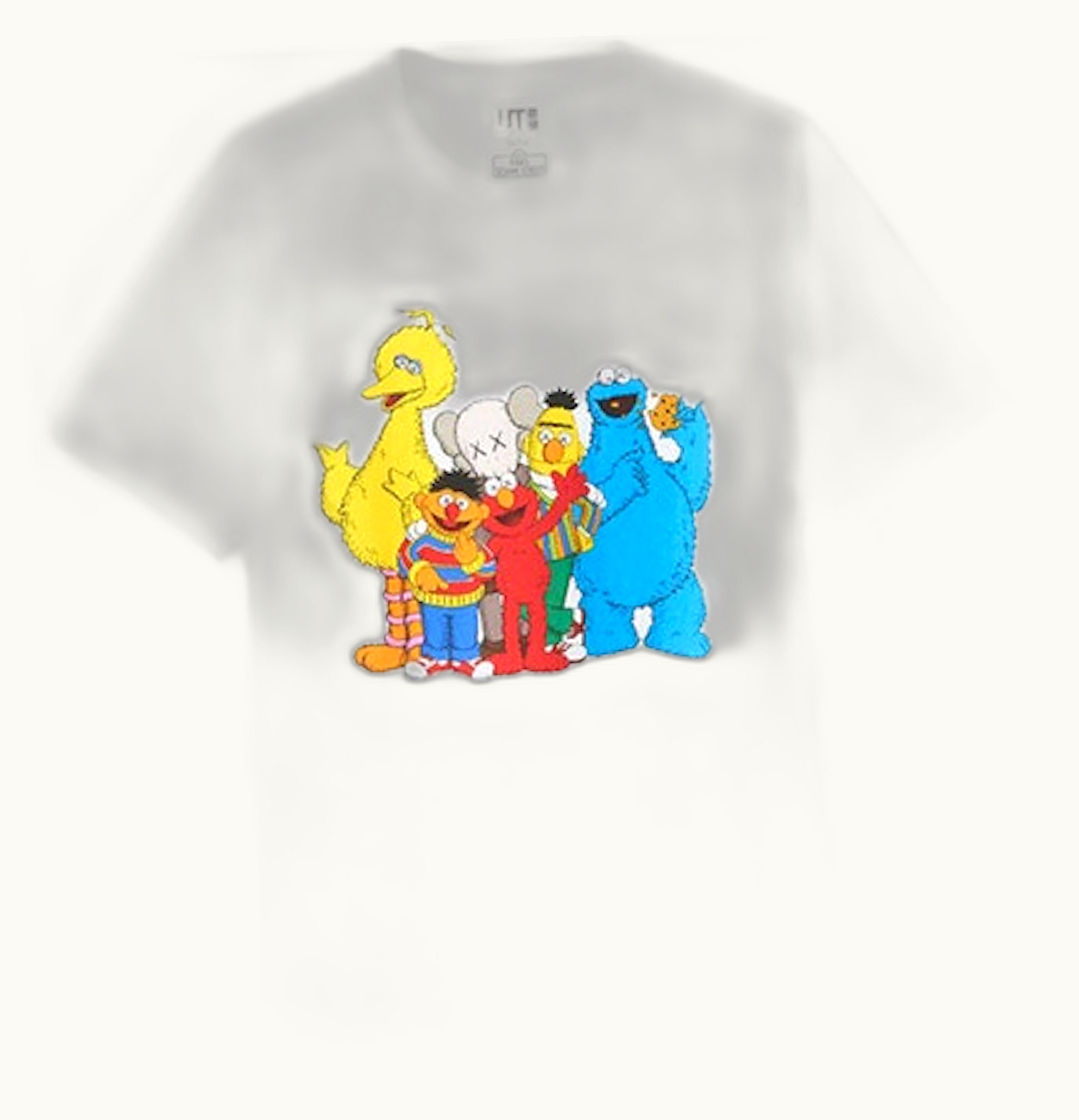 KAWS KAWS x Uniqlo x Sesame Street Group 2 Tee Japanese Sizing White