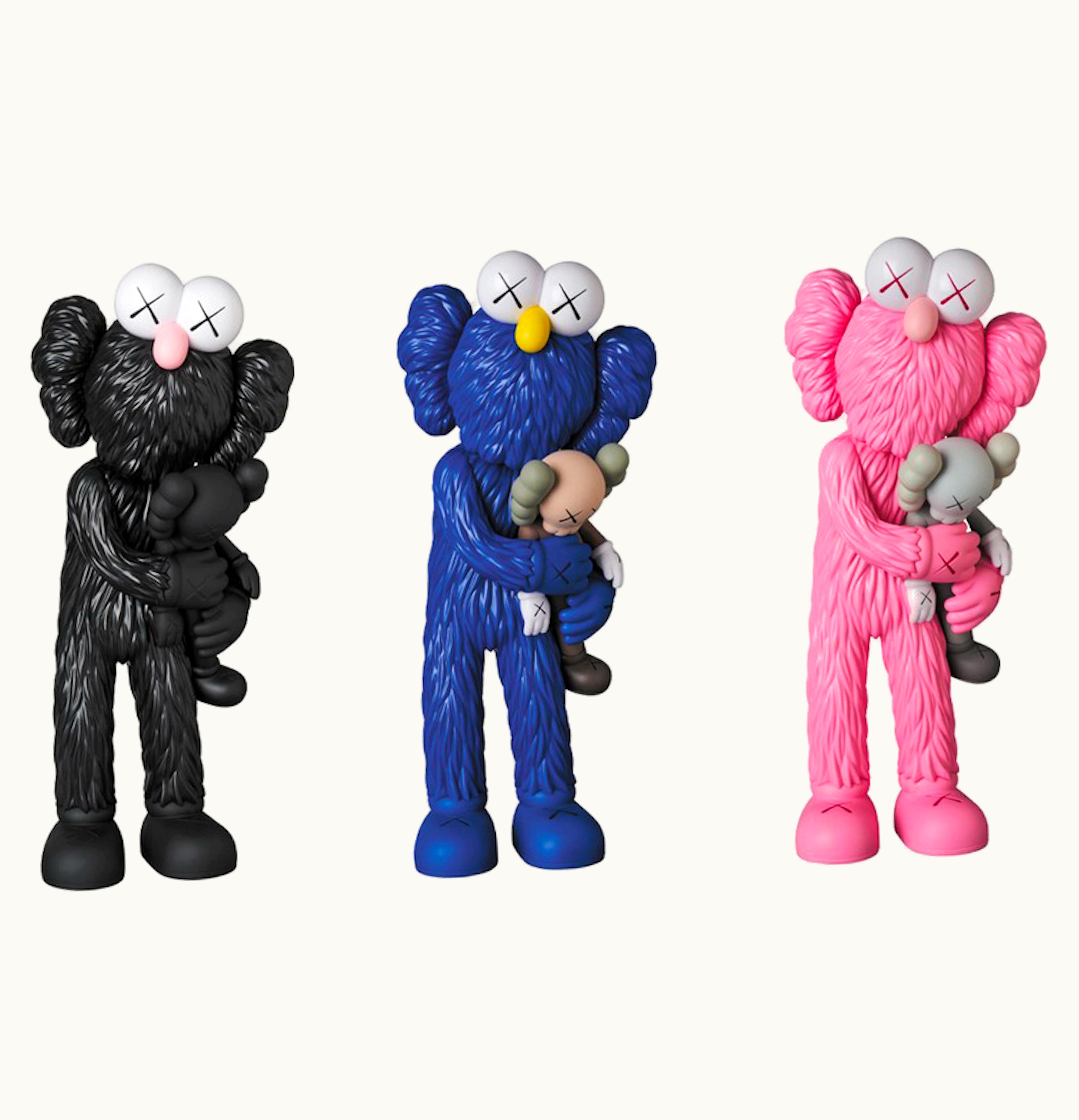 KAWS KAWS Take Vinyl Figure Black Blue Pink Set