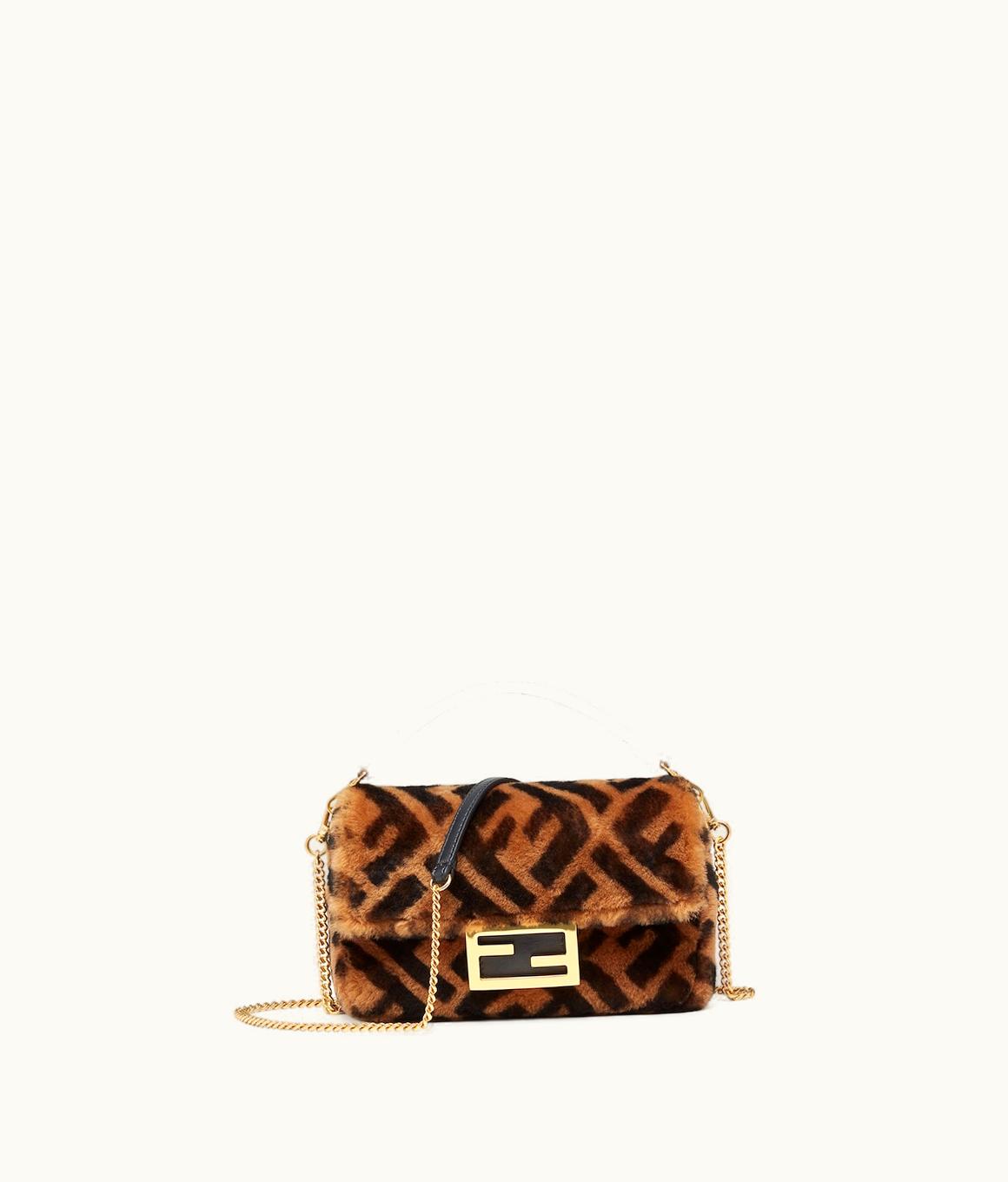 Fendi Fendi Mini Baguette - Brown Sheepskin Bag