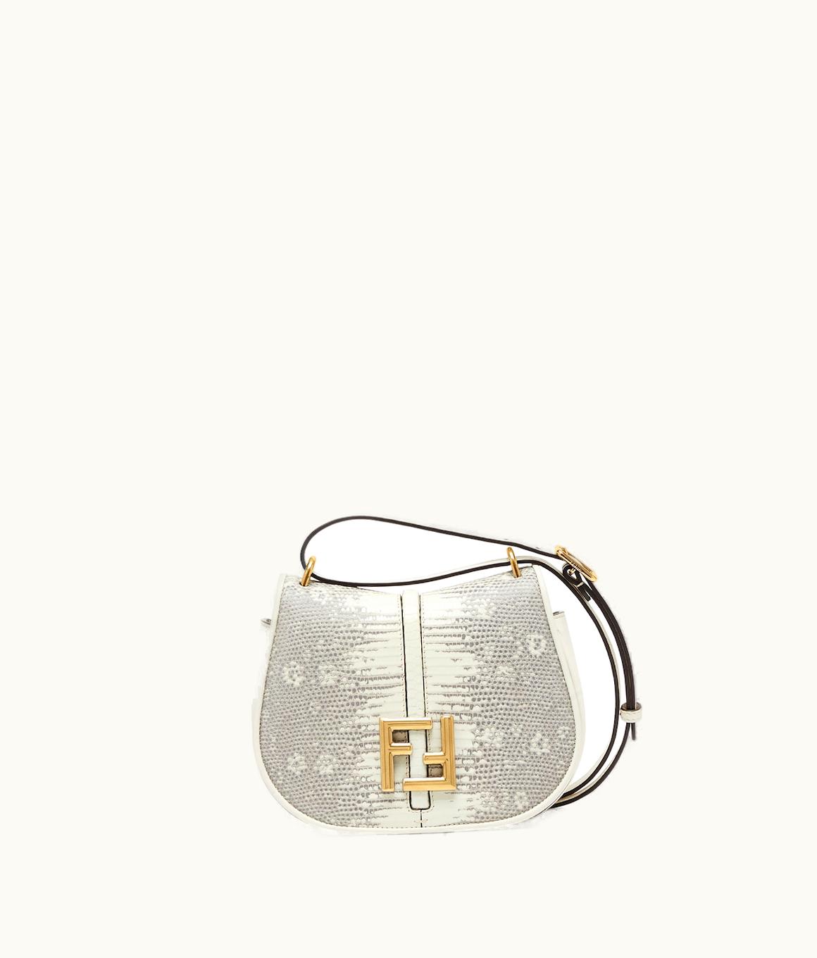 Fendi Fendi C’mon Mini - White Lizard Leather Bag