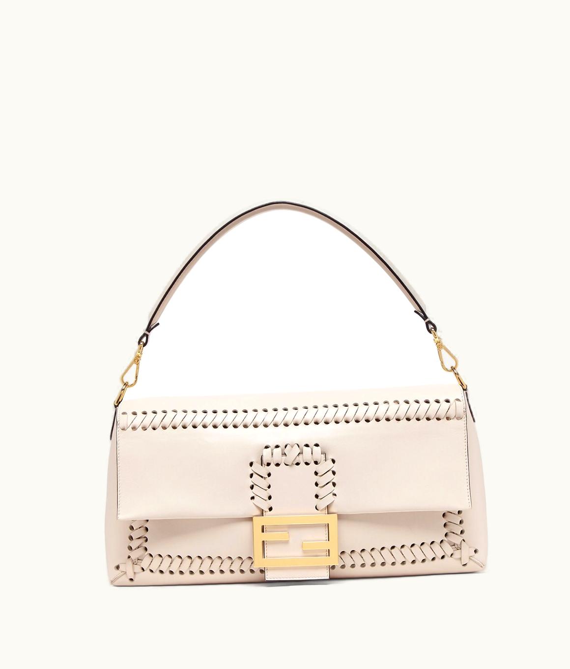 Fendi Fendi Maxi Baguette - Camellia-colored Nappa-Leather Bag With Matching Stitching