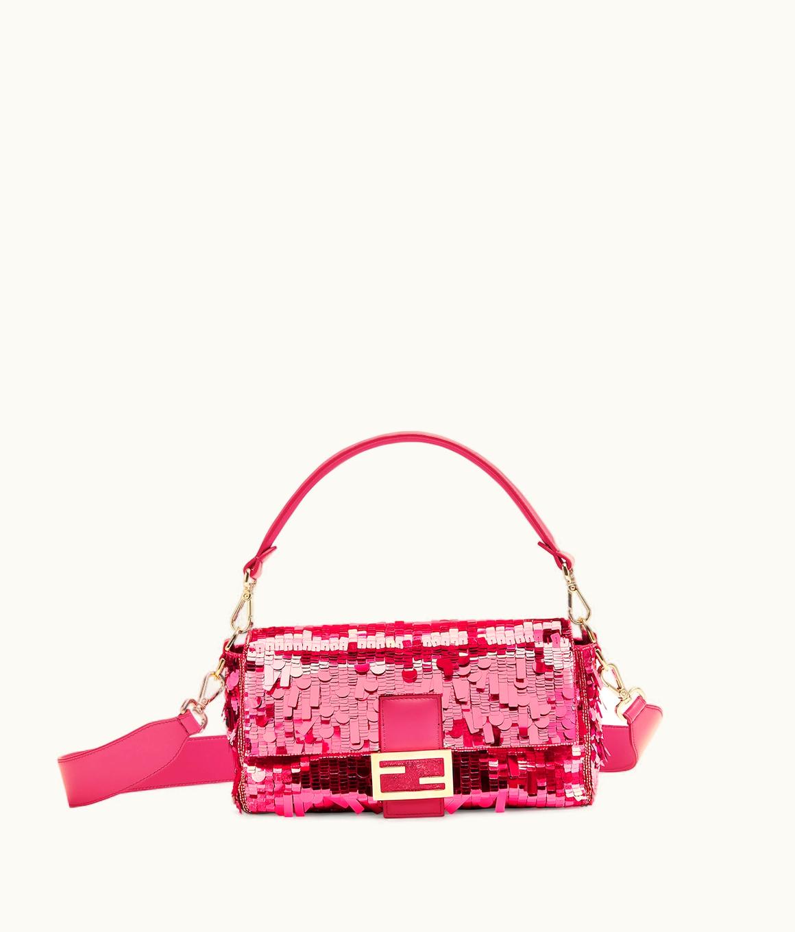 Fendi Fendi Baguette - Fuchsia Sequin And Leather Bag