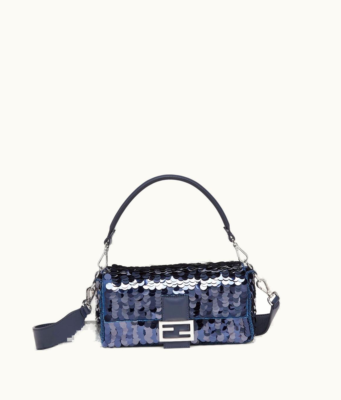 Fendi Fendi Baguette - Dark And Mid Blue Sequin Bag