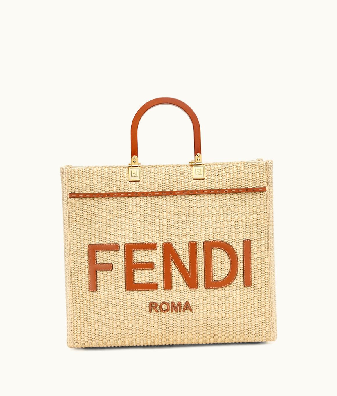 Fendi Fendi Sunshine Medium - Shopper In Natural Straw