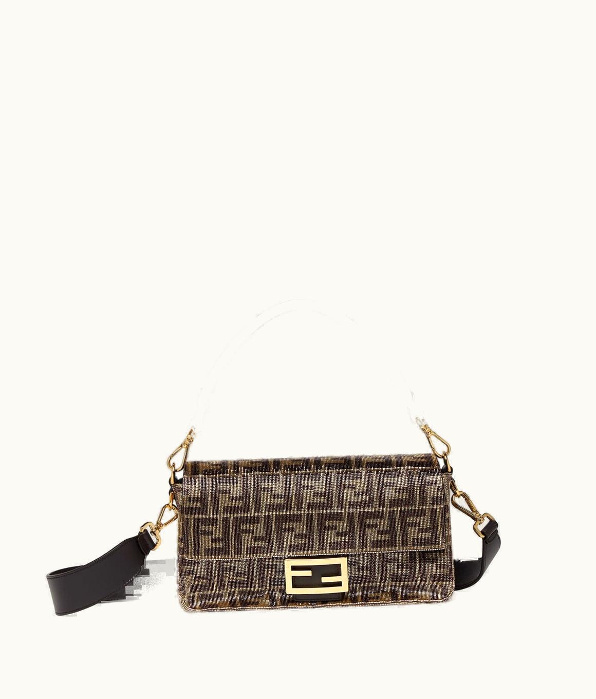 Fendi Fendi Baguette - Beaded Bag With Two-Tone FF Motif
