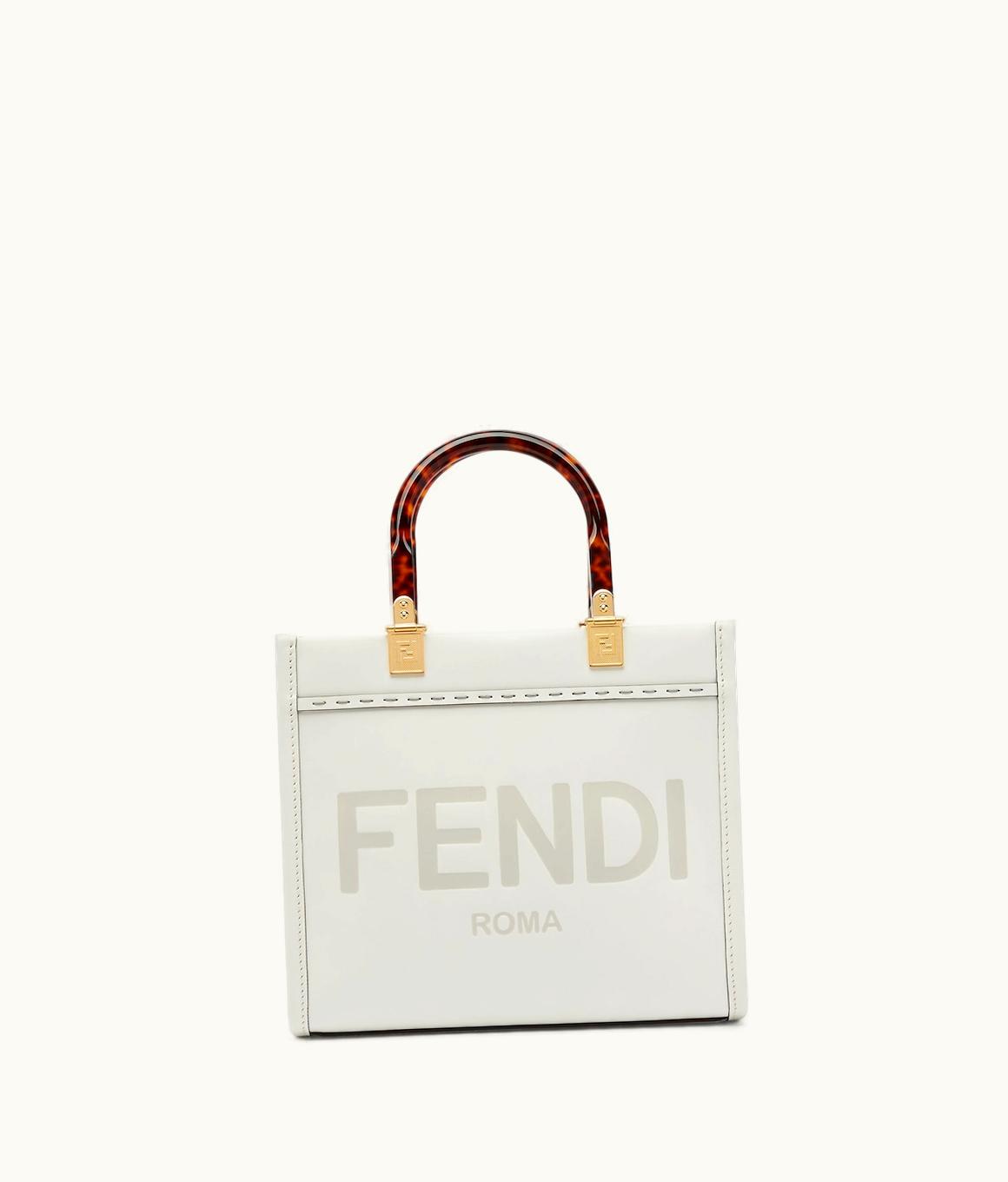 Fendi Fendi Sunshine Small - White Leather Shopper