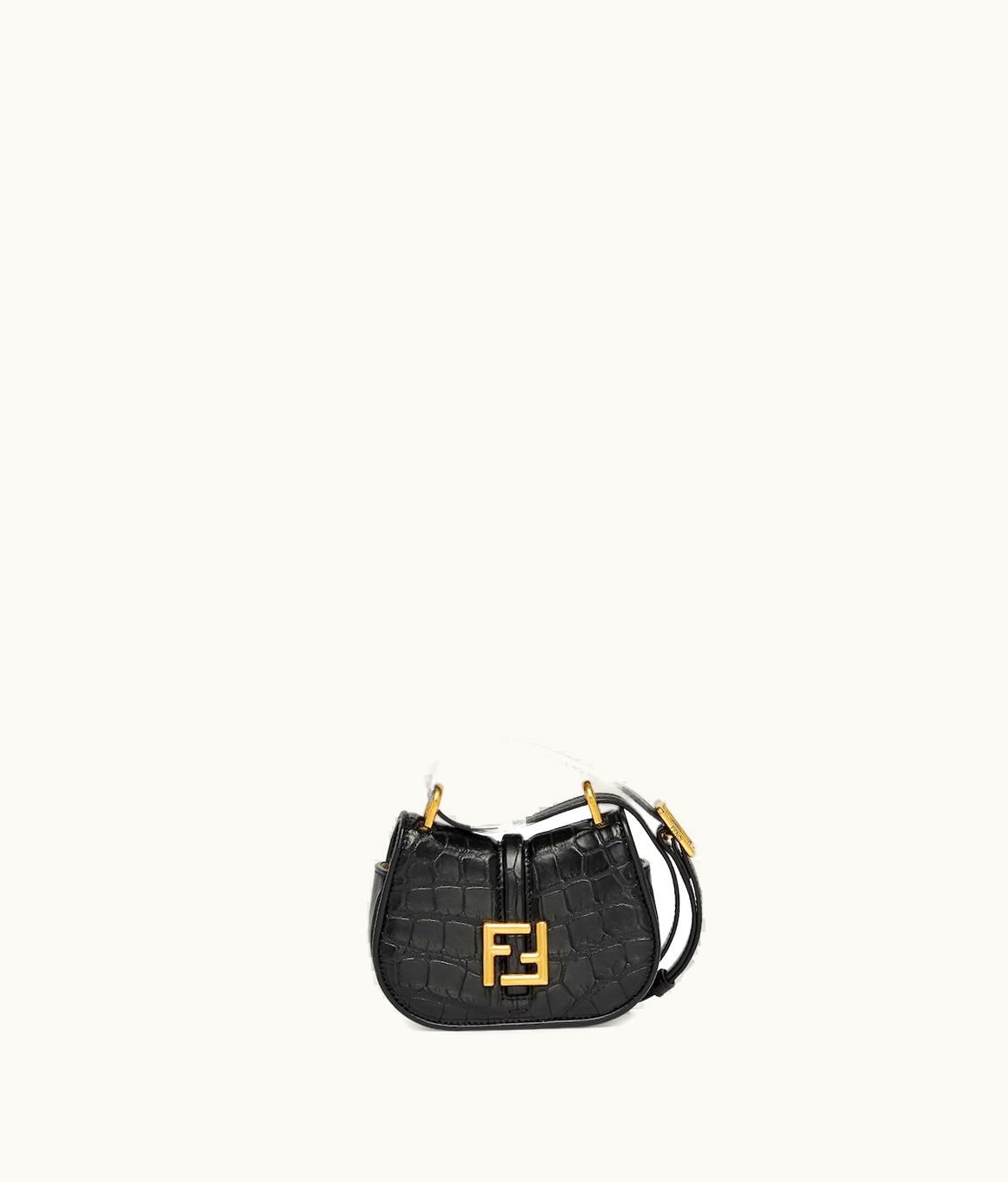 Fendi Fendi C’mon Nano - Black Crocodile Leather Charm