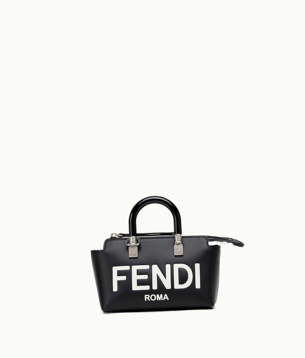 Fendi Fendi By The Way Mini Boston Bag Black Leather