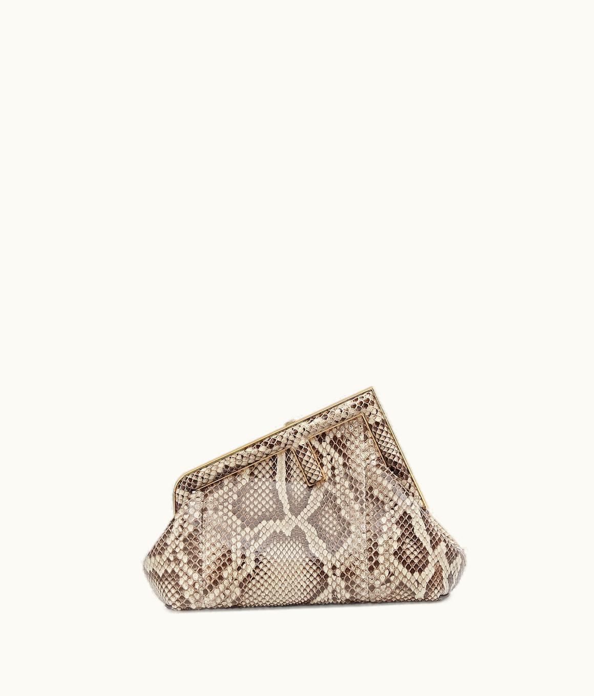 Fendi Fendi First Small - Light Green Python Bag