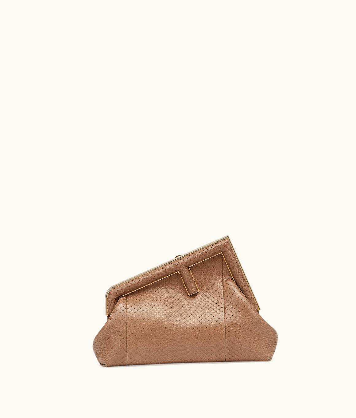 Fendi Fendi First Small - Beige Python Bag